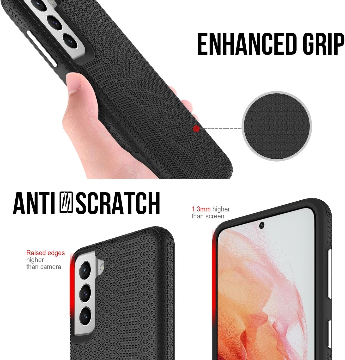 TROWRAP for Samsung Galaxy S21 Case Slim, Galaxy S21 5G Phone Case Black, Samsung S21 Case Dual Layer, 6.2 Inch  TROWRAP   