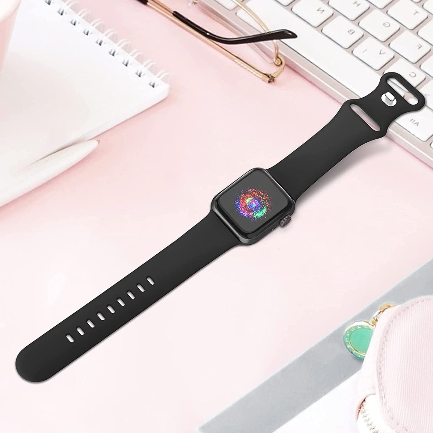 Treasuremax Sport Band Compatible with Apple Watch Bands 38Mm 40Mm 41Mm 42Mm 44Mm 45Mm 49Mm,Soft Silicone Replacement Strap Compatible for Apple Watch Series Ultra 8 7 6 5 4 3 2 1 SE Men Women  TreasureMax   