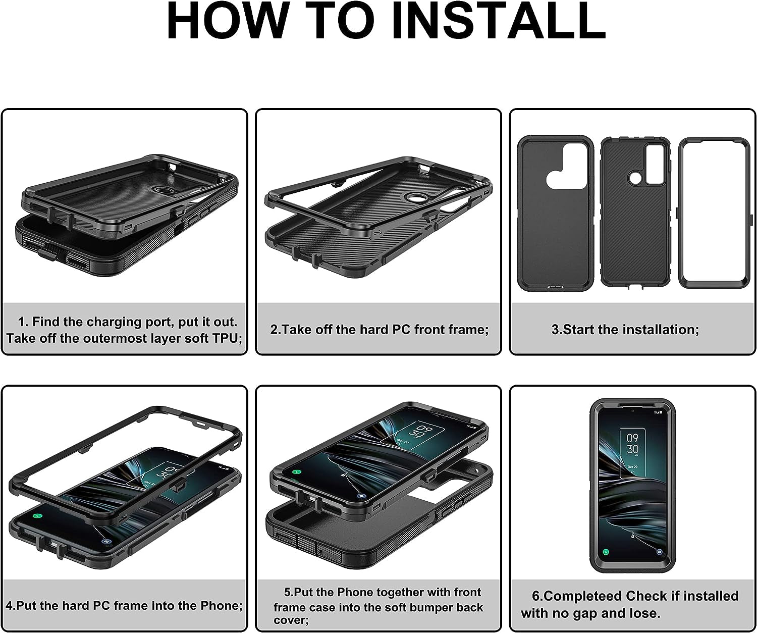 Asuwish Phone Case for LG G8 Thinq Cell Cover Hybrid Rugged Shockproof Hard Protective Drop Proof Full Body Slim Heavy Duty Mobile Accessories LGG8 Thin Q G 8 LG8 G8Thinq Lgg8Thinq 8G Women Black  Asuwish   