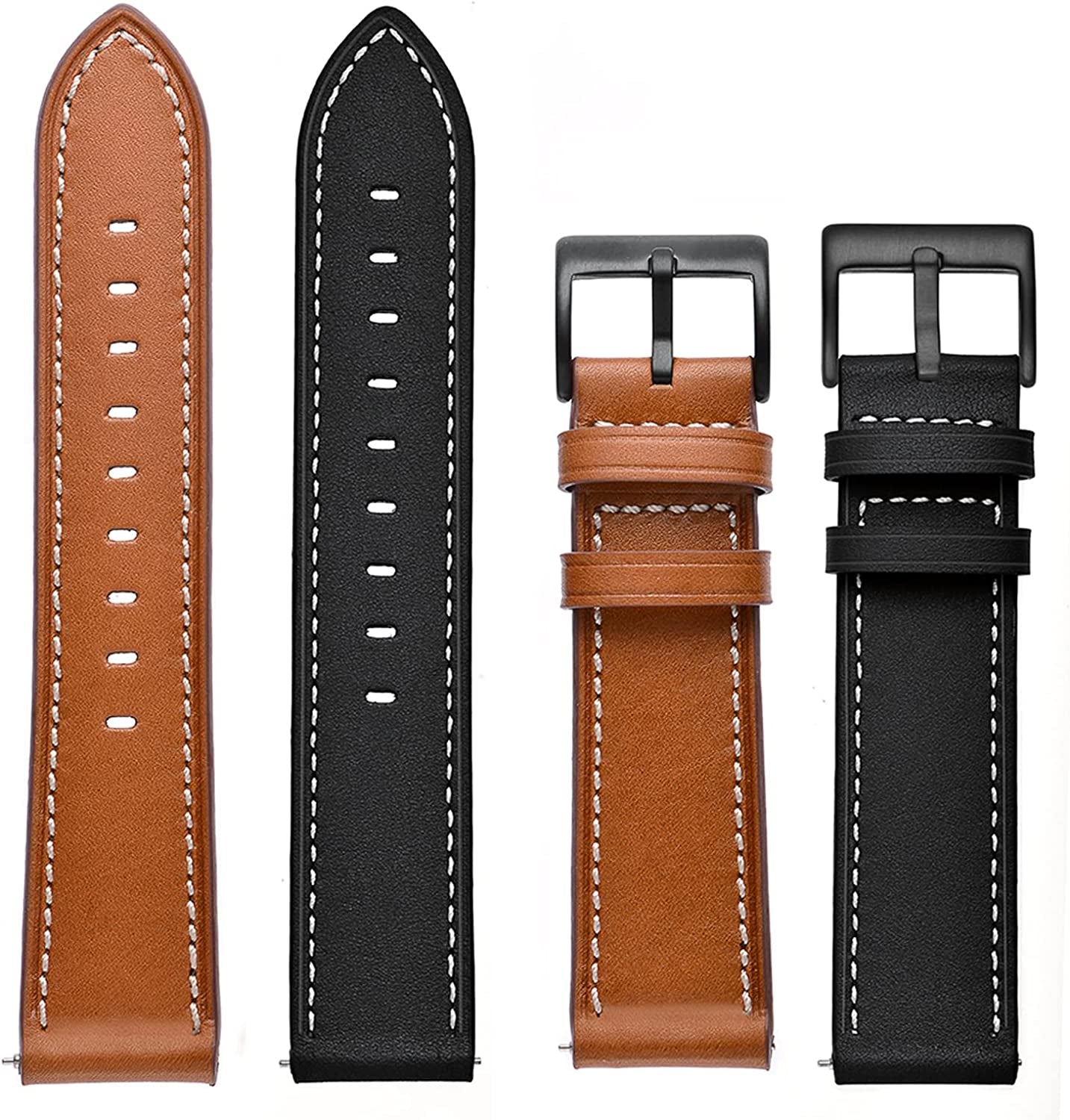 20Mm Leather Band for Samsung Galaxy Watch 5 Pro 45Mm Bands and Galaxy Watch 5 40Mm 44Mm Bands, Watch Band Compatible with Galaxy Watch 4 Band 40Mm 44Mm Galaxy Watch 4 Classic Band 42Mm 46Mm  Kartice   