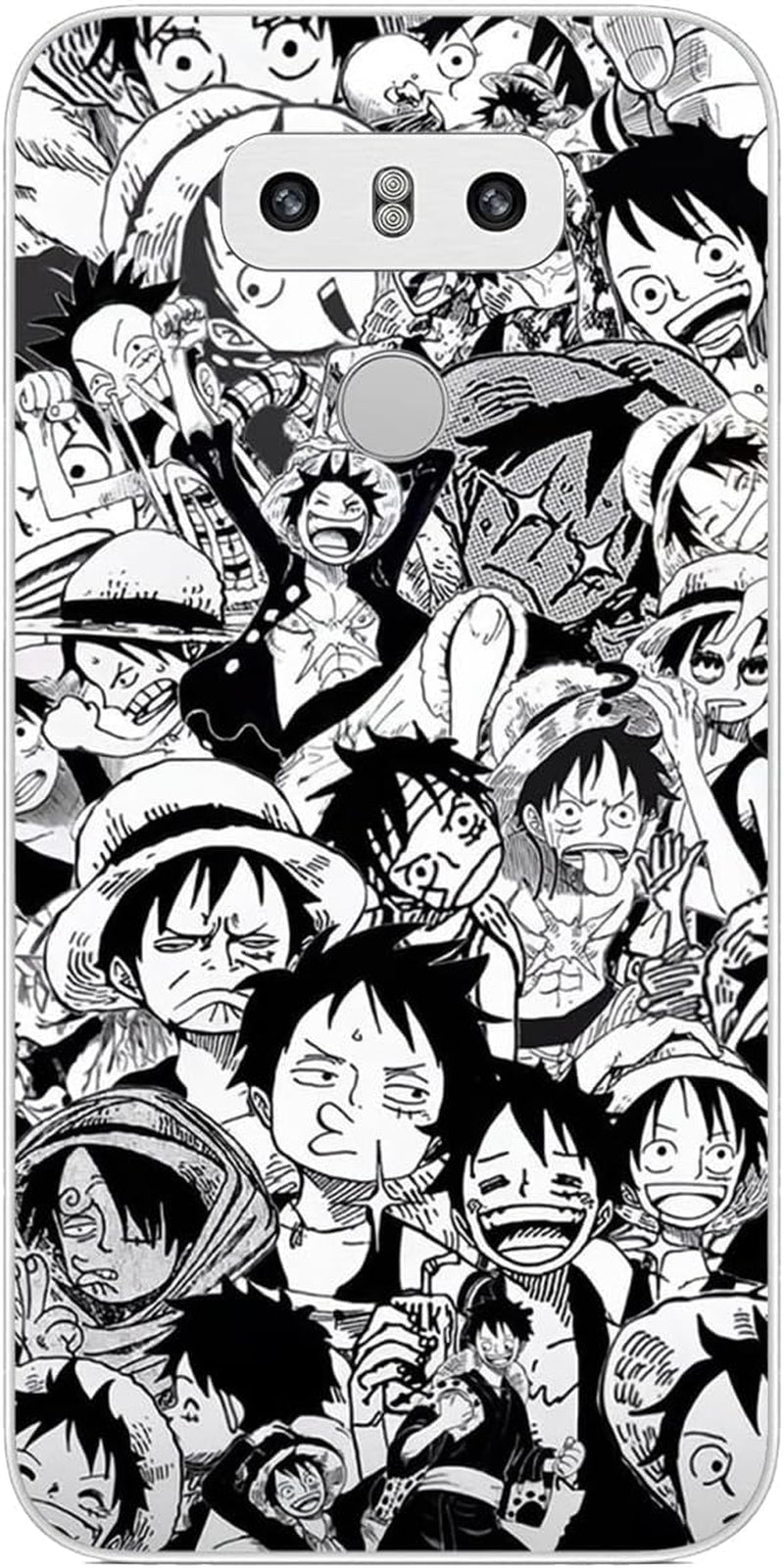 BAFAFA Compatible with LG G6 | LG G6+ | LG G6 plus Case with Luffy 382 Ultra Thin Shockproof Soft TPU Phone Case Clear  BAFAFA With Luffy 809  