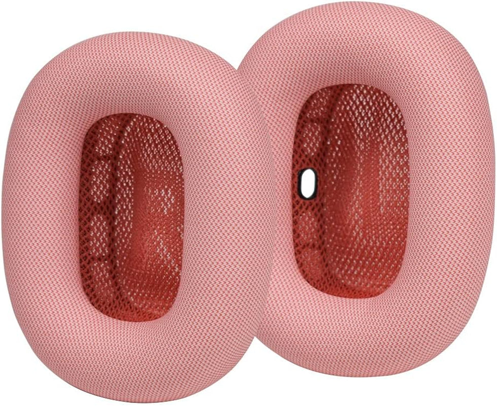 Replacement Ear Cushions for Airpods Max - Premium Protein Leather, Memory Foam and Strong Magnet (Black)  JustEarbuds Red  