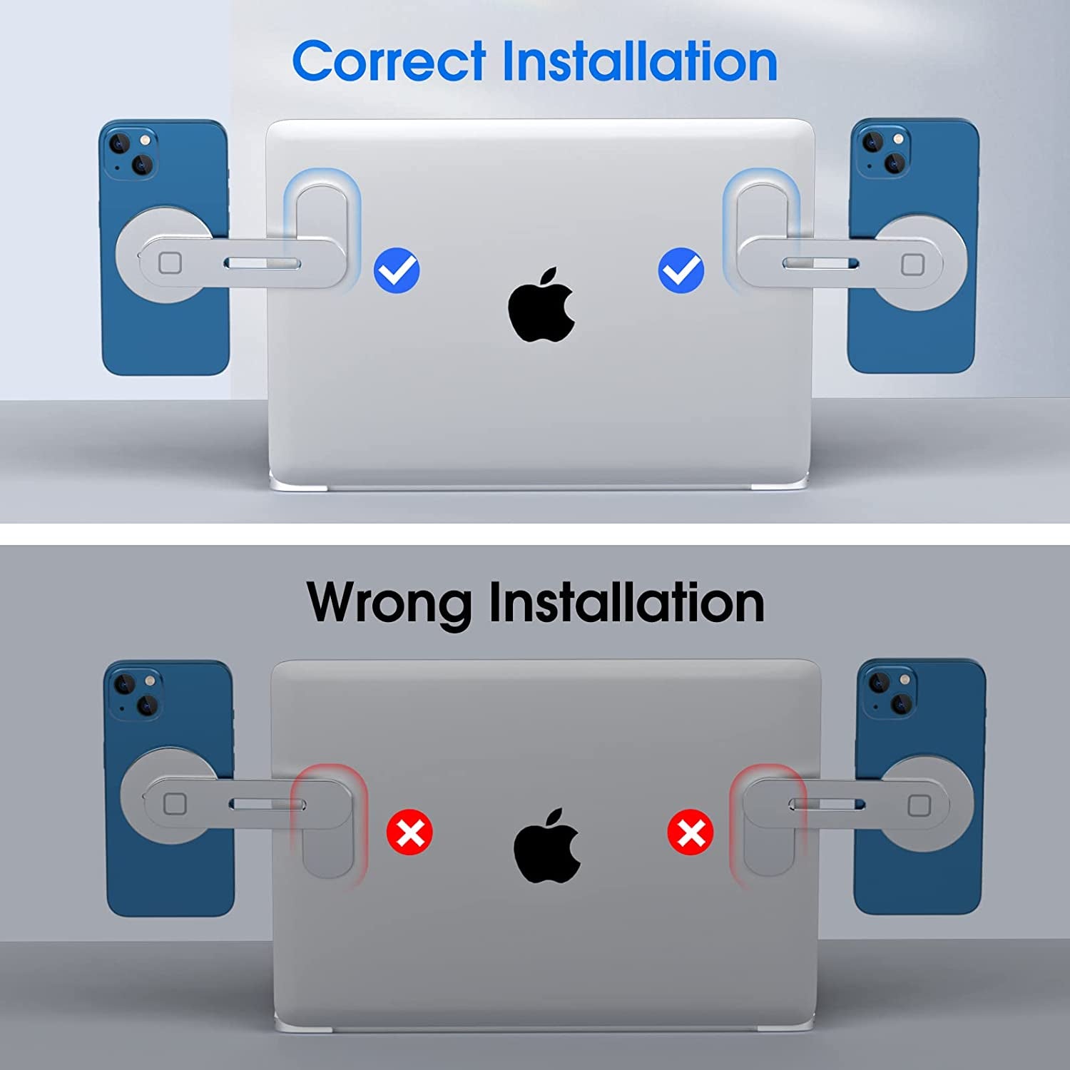 Techmatte Magnetic Phone Holder for Laptops Compatible with Iphone 14 13 12 Pro Max Iphone 14 Plus, Peloton Bike, Monitor Expansion, Portable Electronic Device Stand, Adjustable,Arm,Handle,Portable  TechMatte   