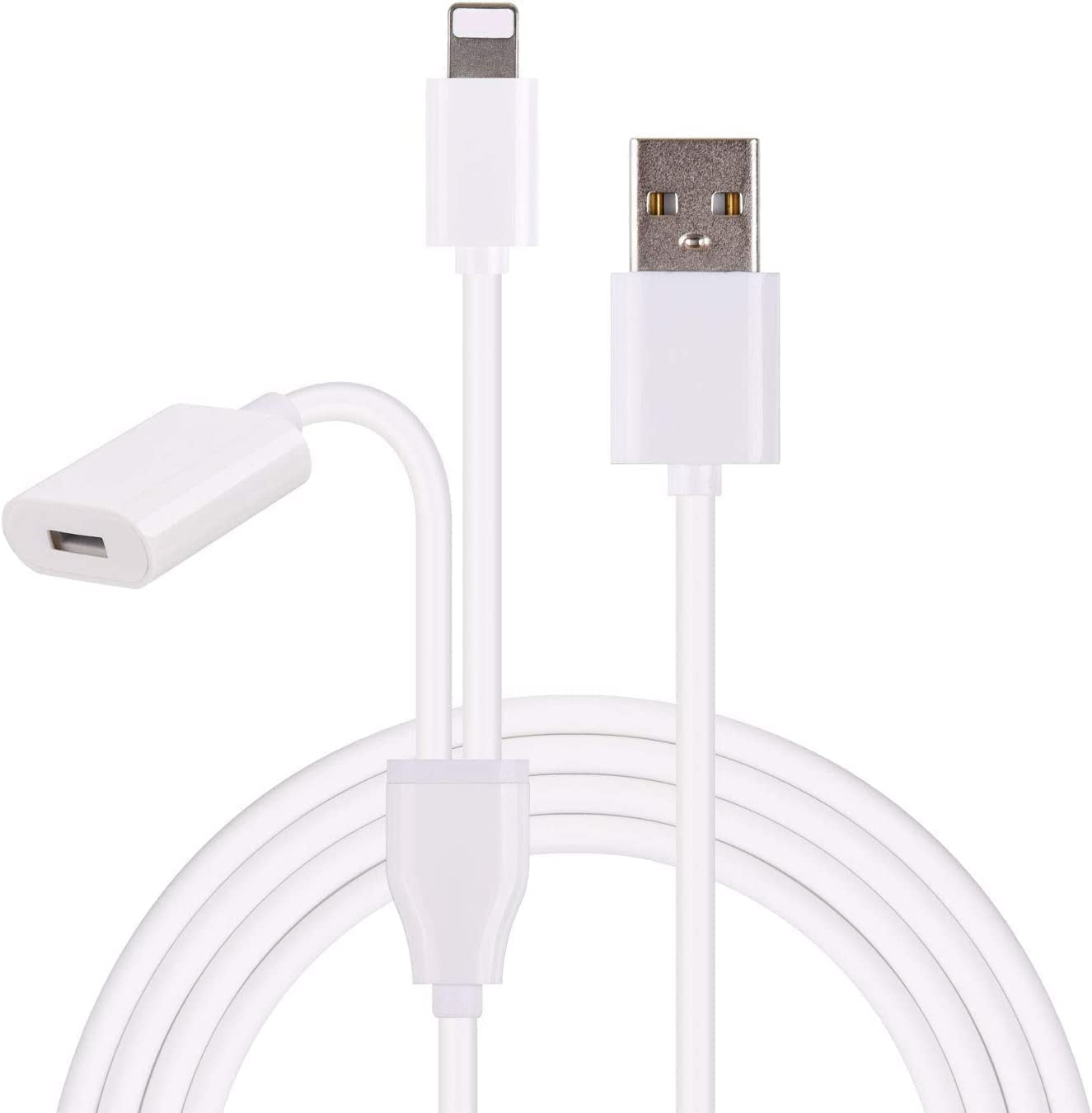 Charger Adapter for Apple Pencil Adapter Compatible with Ipad Pro Pencil Accessories Male to Female Flexible Connector 2In1 Charging Cable 150CM  Iootmoy   