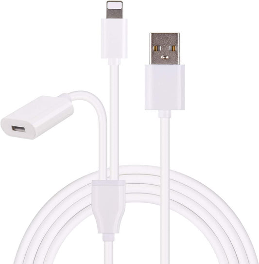 Charger Adapter for Apple Pencil Adapter Compatible with Ipad Pro Pencil Accessories Male to Female Flexible Connector 2In1 Charging Cable 150CM  Iootmoy   