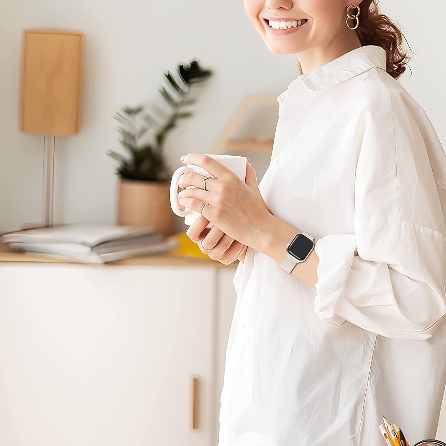 Merlion Magnetic Band for Apple Watch Band 41Mm 40Mm 38Mm 49Mm 45Mm 44Mm 42Mm for Women Men, Mesh Stainless Steel Dual Magnetic Clasp Strap for Iwatch Series 8 7 6 5 4 3 2 1 SE Ultra  Merlion   