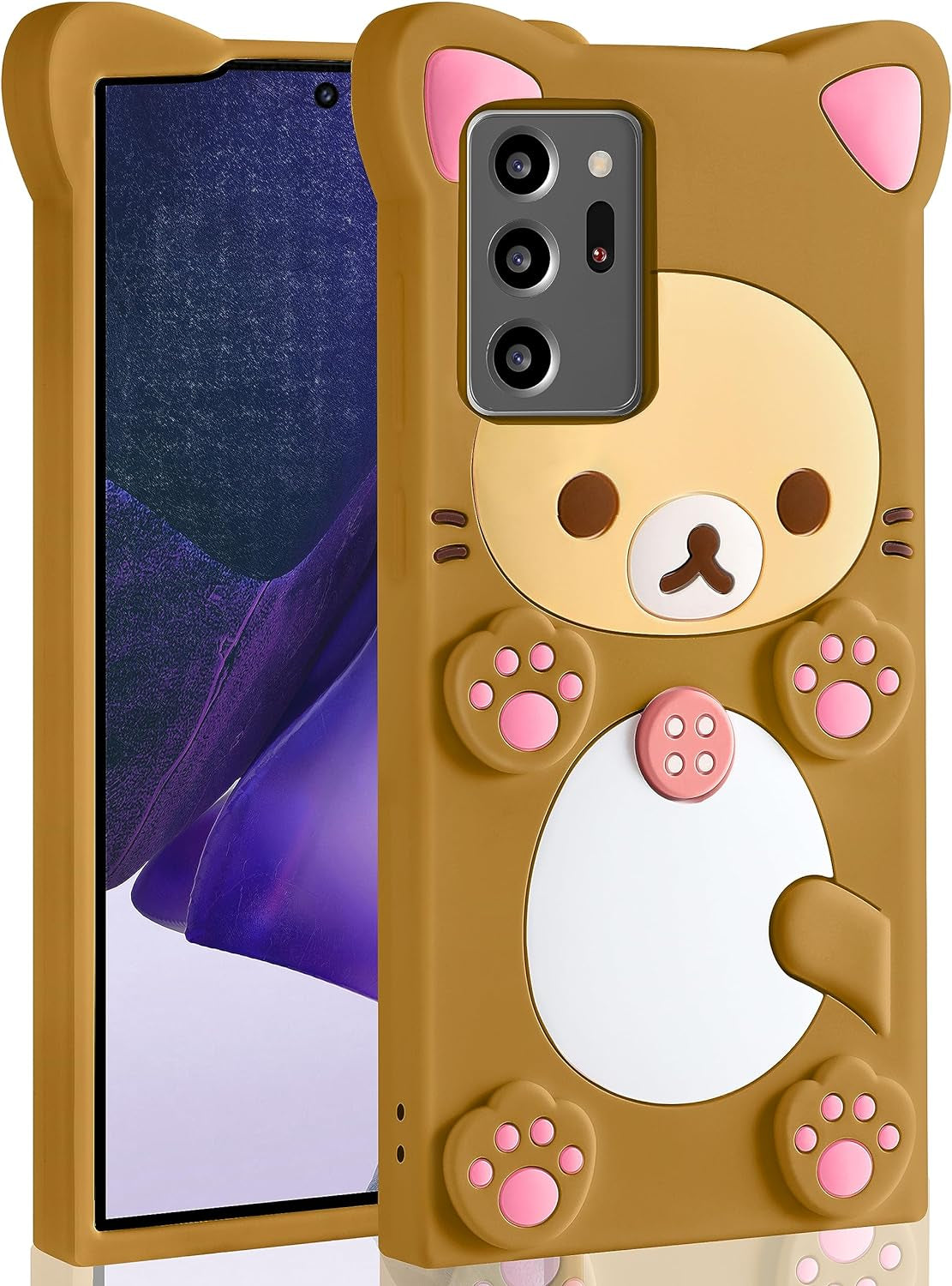 Stsnano Kawaii Phone Case for Samsung Galaxy A53 5G 6.5'' 3D Cute Cartoon Bear Phone Case Fashion Fun Cool Funny Bear Soft TPU Case for Samsung Galaxy A53 5G Silicone Cover for Women Girls Kids PK  STSNano Brown For Samsung Galaxy Note 20 Ultra 