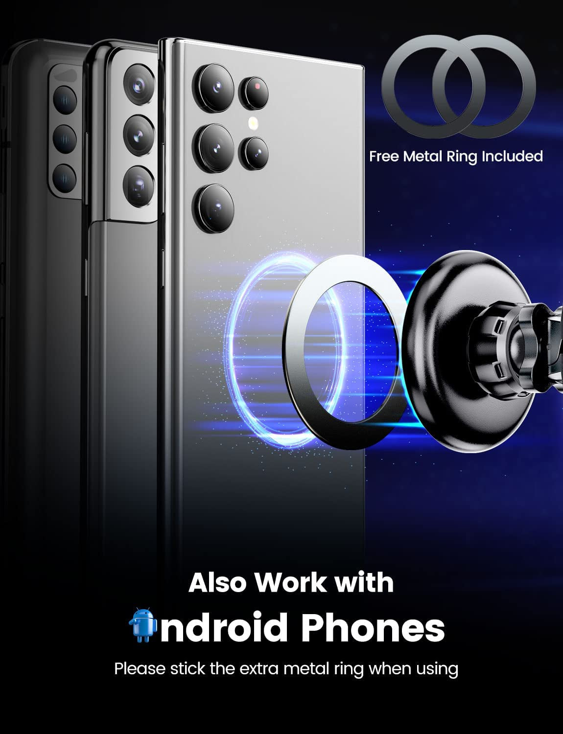 Esamcore for Magsafe Car Mount, Car Cell Phone Holder Retractable Car Magnetic Phone Mount for Dashboard/Vent/Windshield, Car Mount Magnet for Iphone 12/13/ 14 Pro Max and Magsafe Case  emobilepress   