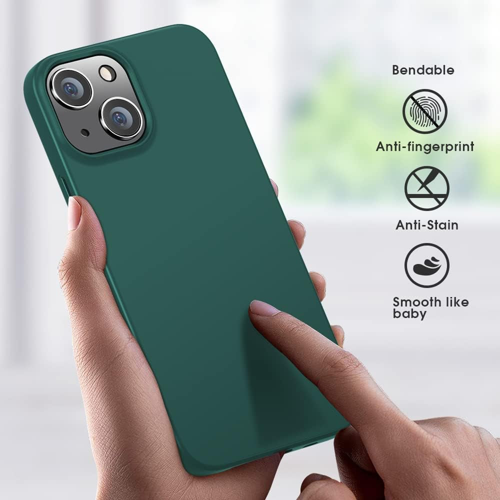 X-Level Compatible Iphone 13 Mini Case Slim Fit Ultra-Thin [Guardian Series] Soft TPU Matte Finish Coating Phone Cases Lightweight Back Cover for Iphone 13 Mini with Comfortable Grip (2021)-Green  Pipilu   