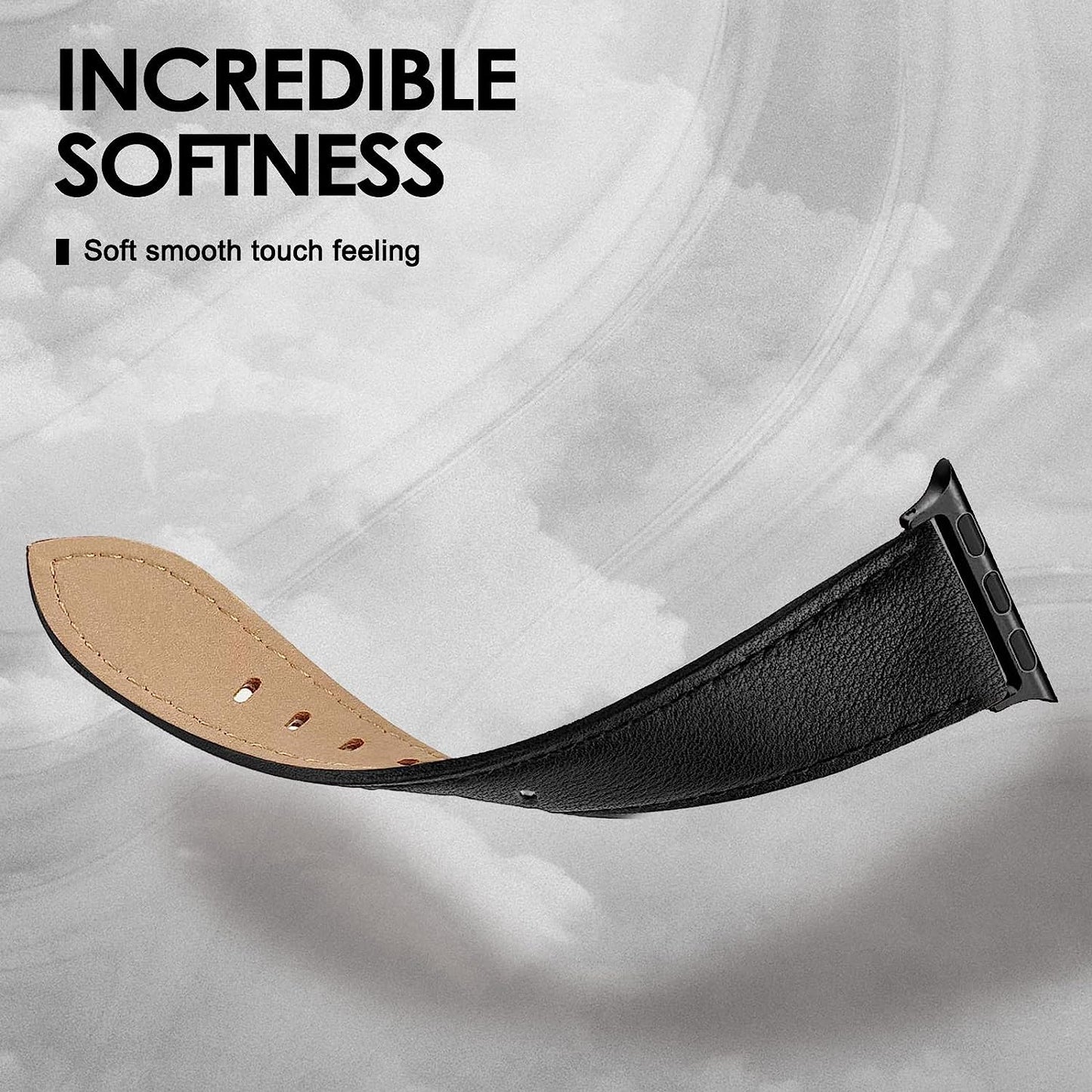 SWEES Leather Band Compatible with Apple Watch Bands 45Mm 42Mm 44Mm Men Women, Vintage Genuine Leather Wristband Replacement Band Compatible for Iwatch Series 8 7 6 5 4 3 2 1 SE Retro Walnut  SWEES   