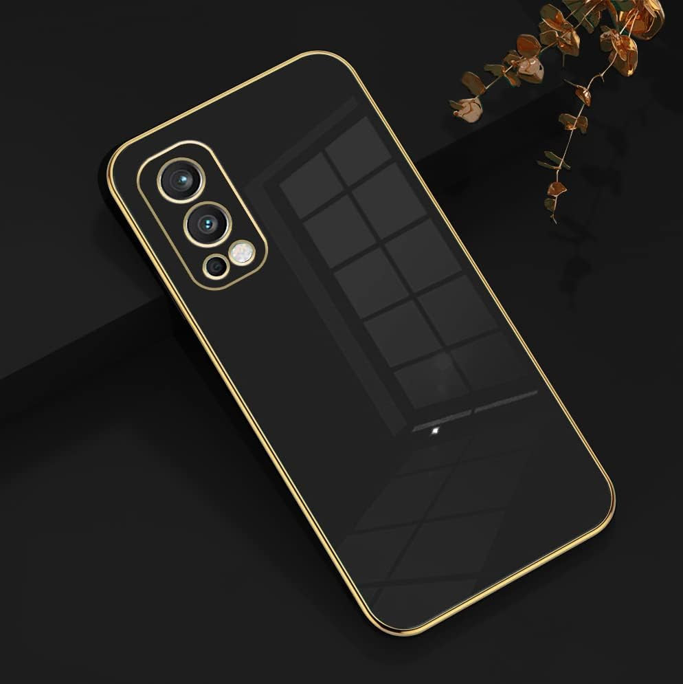 Wousunly Compatible with Oneplus Nord N20 5G Case Silicone Pink, Plating Phone Oneplus Nord N20 5G Case Shockproof Thin and Soft Cover (Dark Black)  Wousunly   