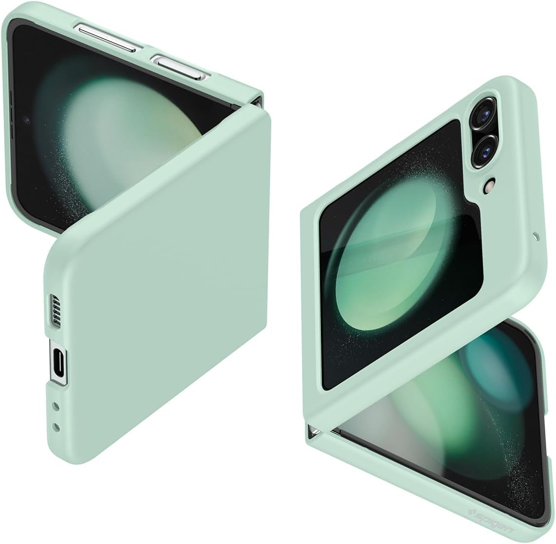 Spigen Air Skin Designed for Galaxy Z Flip 5 Case (2023) - Rose Purple  Spigen Apple Mint  