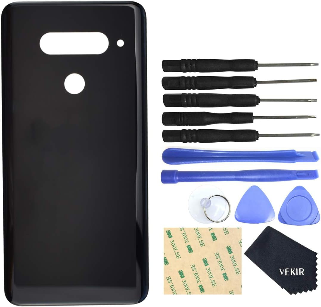 VEKIR Glass Back Battery Case Replacement with Pre-Cut Adehesive for LG V40 Thinq V405QA7 V405UA V405TAB V405UA0 New Aurora Blac  VEKIR   