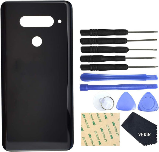 VEKIR Glass Back Battery Case Replacement with Pre-Cut Adehesive for LG V40 Thinq V405QA7 V405UA V405TAB V405UA0 New Aurora Blac  VEKIR   