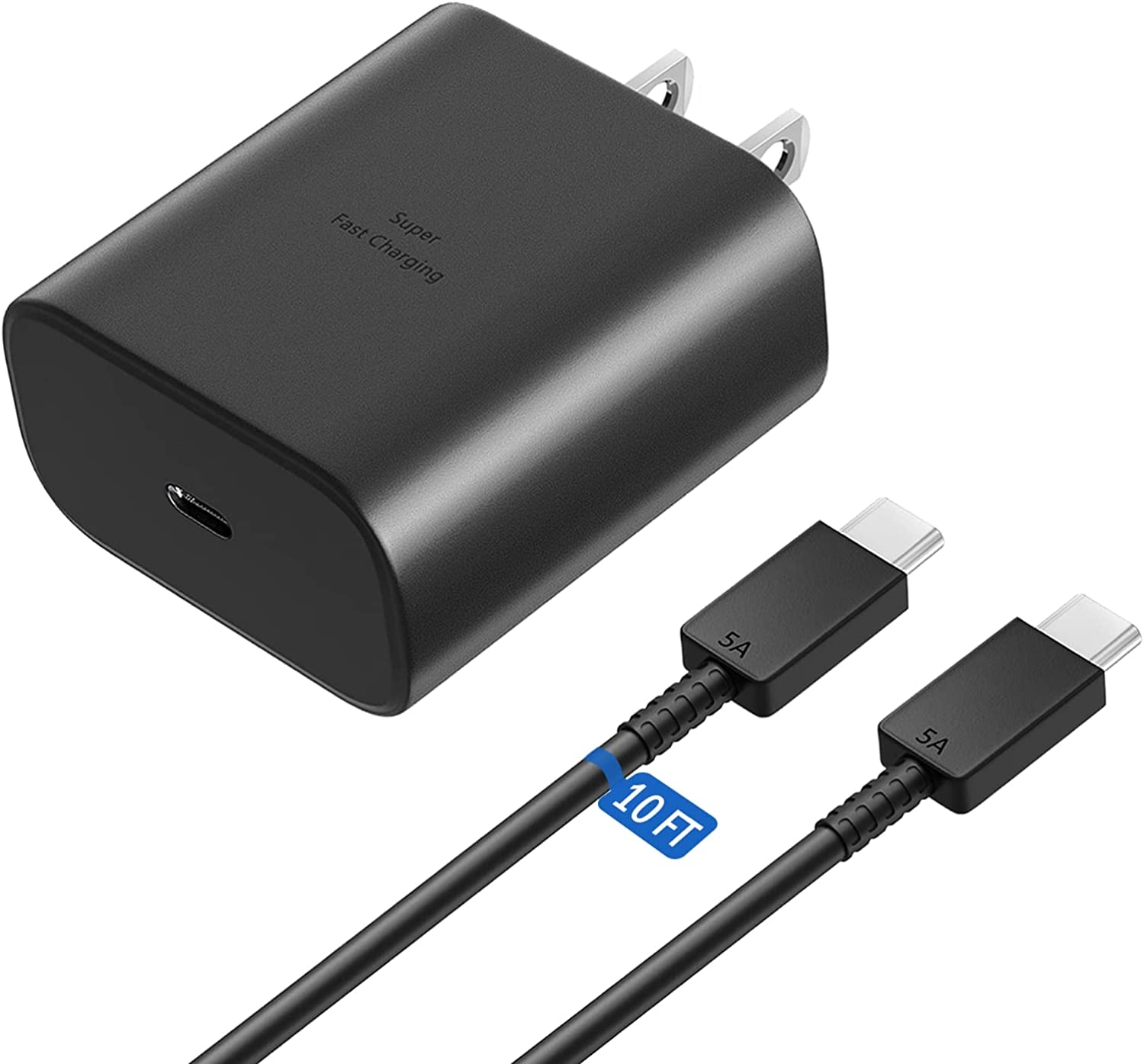 45W Super Fast Charger USB Type C Wall Charger for Samsung Galaxy S22/S22 Ultra/S22+, Note 10/Note 10+/Note 20/S20/S21/S10/S9/S8, Galaxy Tab S7/S7+/S8/S8+/S8 Ultra, PPS Charger with 6.6Ft Cable  Shenzhen Xihuida Electronics Co., Ltd Black 10FT 