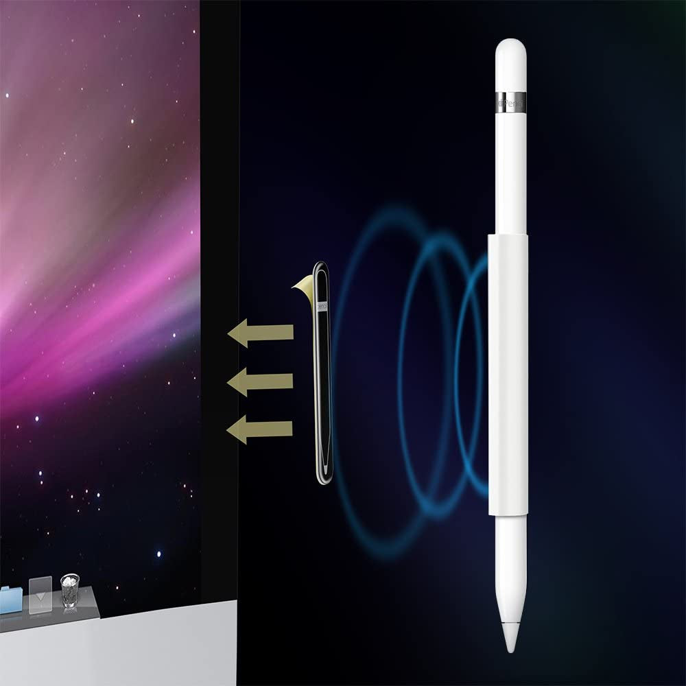 FRTMA for Apple Pencil Magnetic Sleeve, Soft Silicone Holder Grip for Apple Ipad Pro Pencil, Ivory White (Apple Pencil Not Included)  FRTMA   