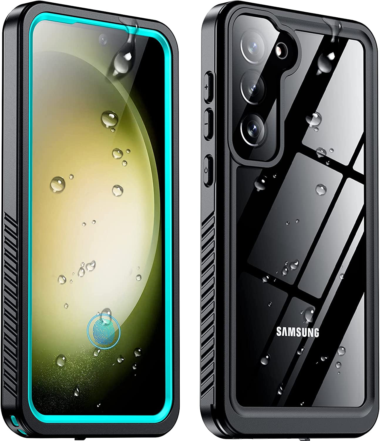 Temdan [Heavy Shockproof for Samsung Galaxy S22 Ultra Case,With 2 Pack [Soft Screen Protector + Camera Lens Protector] [Military Grade Drop Protection] Tough Rugged Full-Body Protection Phone Case Red  Temdan Teal Samsung Galaxy S23 