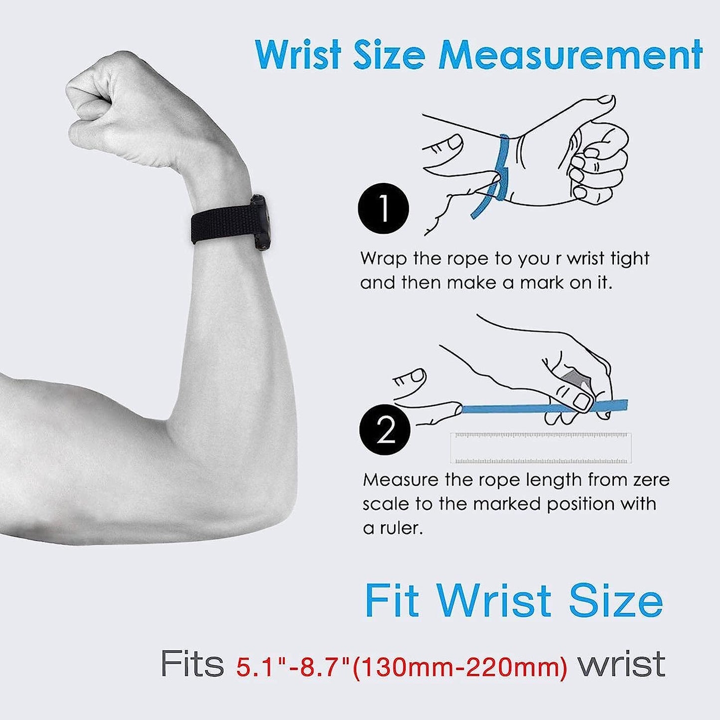 Abanen Hook and Loop Quick Dry Watch Band for Fenix 7X / Fenix 6X / Fenix 5X / Instinct 2X, 26Mm Woven Nylon Ultralight Sport Wristband Strap for Garmin Enduro 2,Epix Pro 51Mm  Abanen   