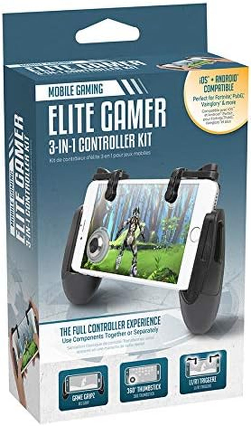 3-In-1 Mobile Gaming Bundle Includes Thumb Stick, L1R1 Triggers and Controllers. Fps, RPG, MOBA and Console Port Compatible, Designed to Work with All Smartphones  Emerge   