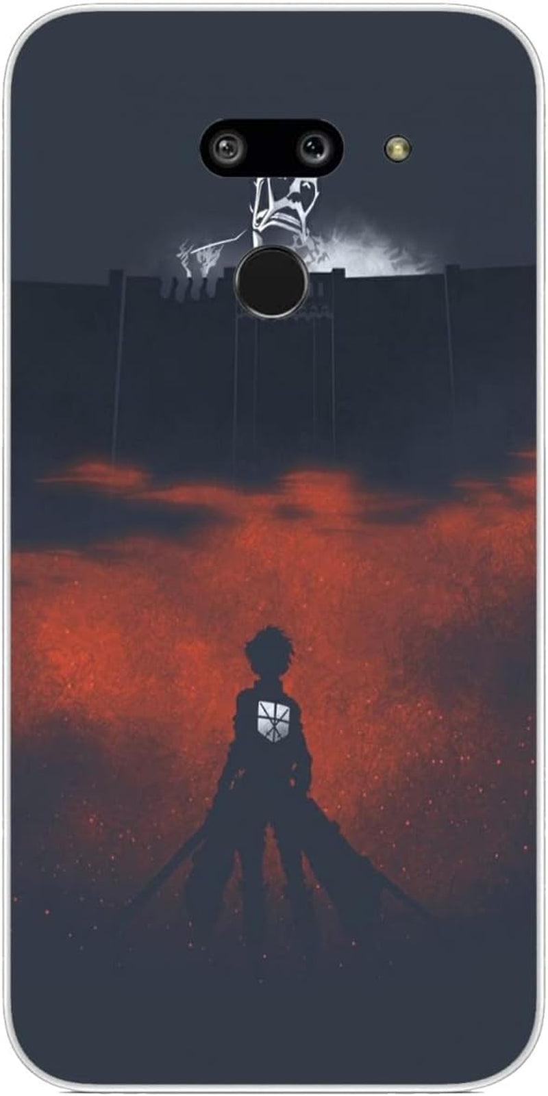 Compatible with LG G8 | LG G8 Thinq Case Attack on AOT Anime Titan 247 Soft TPU Rubber Protection Cover Clear  Tongstar Attack On Aot Anime Titan 263  