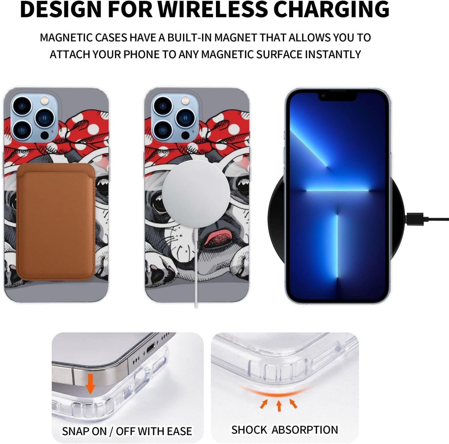 THARKA French Bulldog Headband Glasses Anti-Slip Iphone 13 Pro Max Case Iphone 13 Pro Case  THARKA   