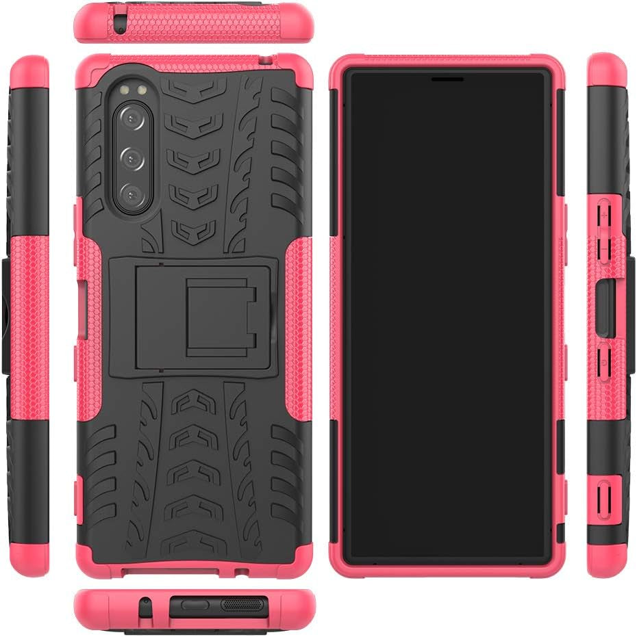 Jielangxin Keji Case for Sony Xperia 5 Case Cover,Case for Sony Xperia 5 J8210 J8270 J9210 Case Shockproof Mobile Phone Case Stand Blue  Jielangxin Keji Pink  