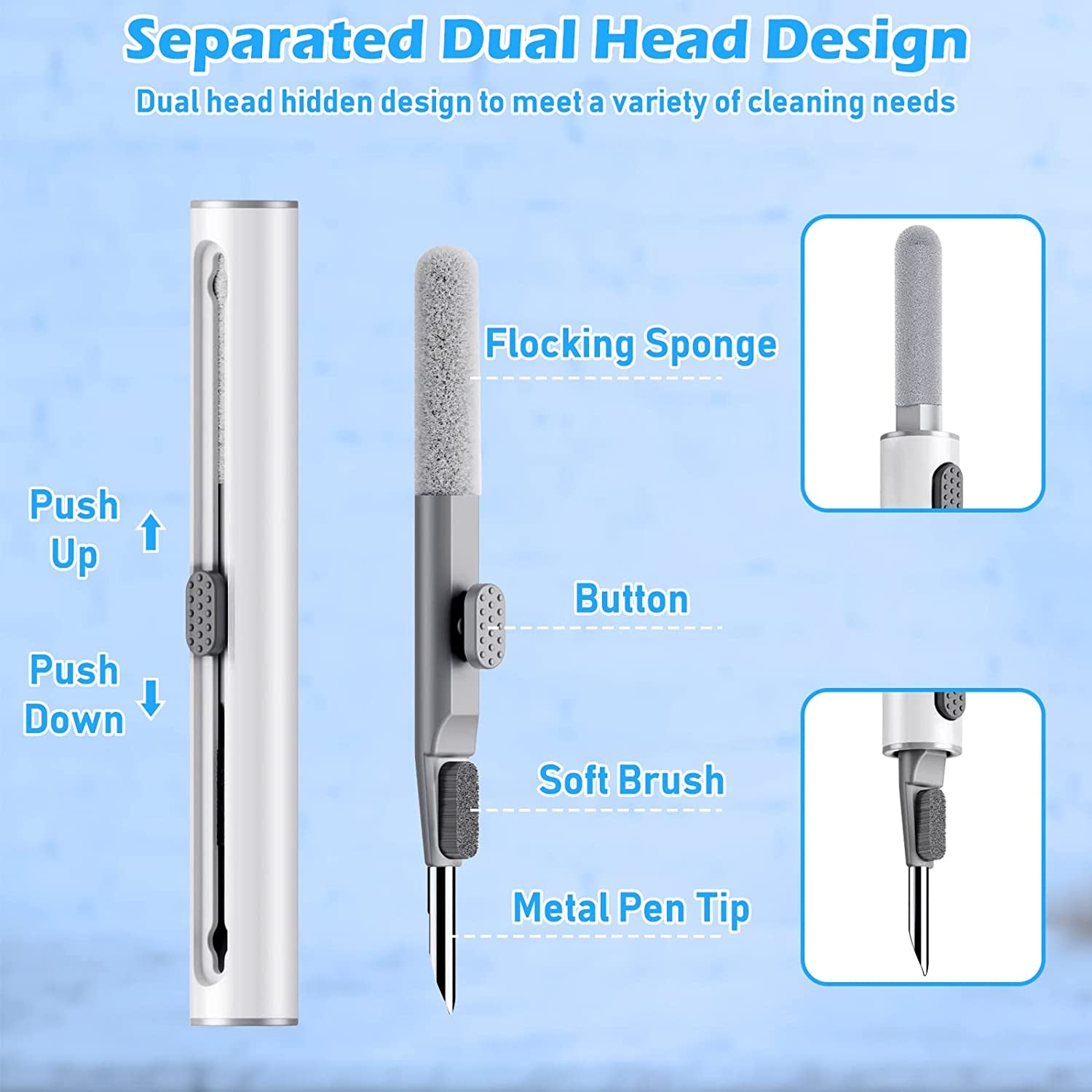 Cleaner Kit for Airpods, Airpod Pro Cleaning Pen Soft Brush for Airpods Pro 1 2, 20Pcs Earbuds Cleaning Kit for Phone Charging Port,Earphones,Earbuds, Laptop,Smartwatch,Camera Lens  YaosiYeen   