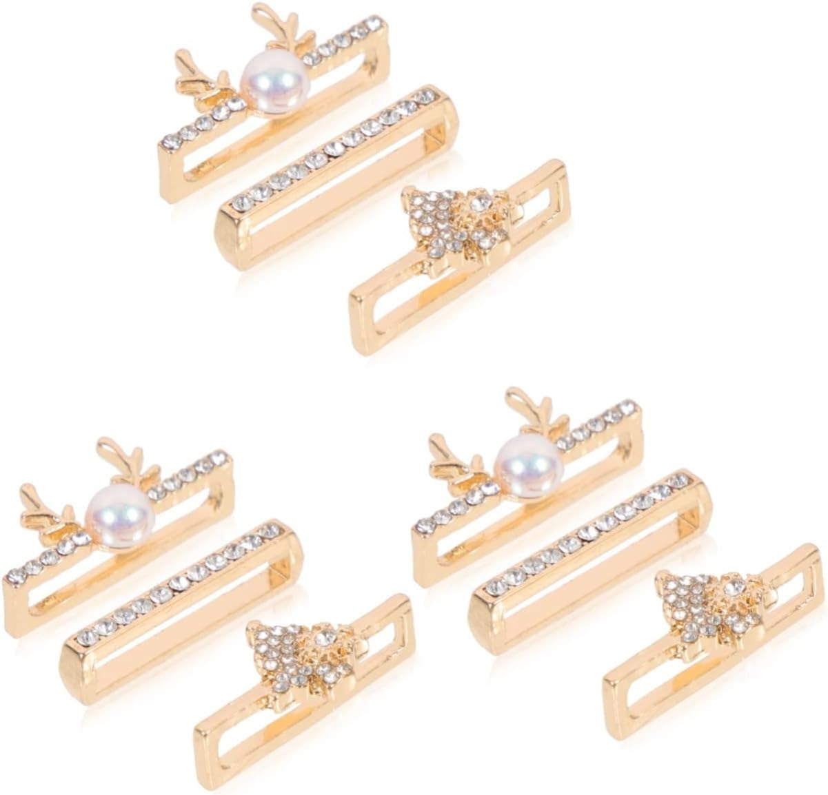 Mikikit 12 Pcs Compatible Loops Themed Anti-Slip Rhinestones Exquisite Decorations Charms Delicate Ornament with Watch Decors Design Smartwatch Accessories Band Christmas Golden Strap  Mikikit Goldenx3pcs 3.5x0.1x0.5cmx3pcs 