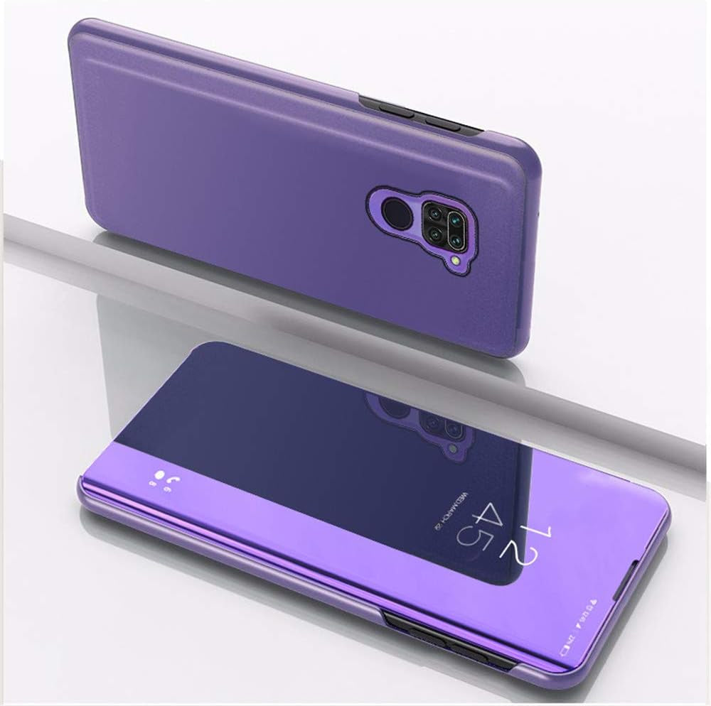 LG V40 Thinq Case Cover EMAXELER Stylish Mirror Plating Flip Full Body Protective Reflection Ultra Thin Hard Anti-Scratch Shockproof Frame for LG V40 / LG V40 Thinq Mirror:Purple  EMAXELER   