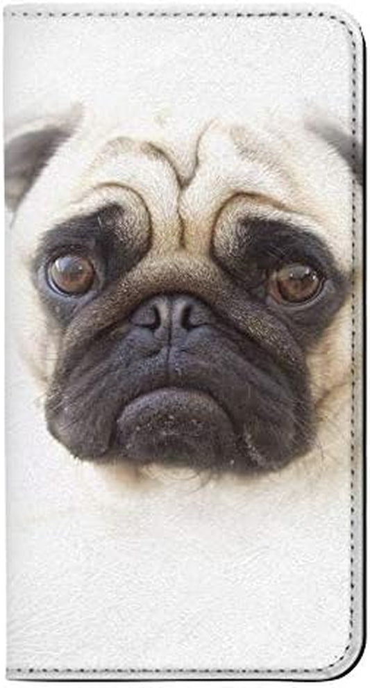 RW1852 Pug Dog PU Leather Flip Case Cover for LG V30, LG V30 Plus, LG V30S Thinq, LG V35, LG V35 Thinq  jjphonecase   