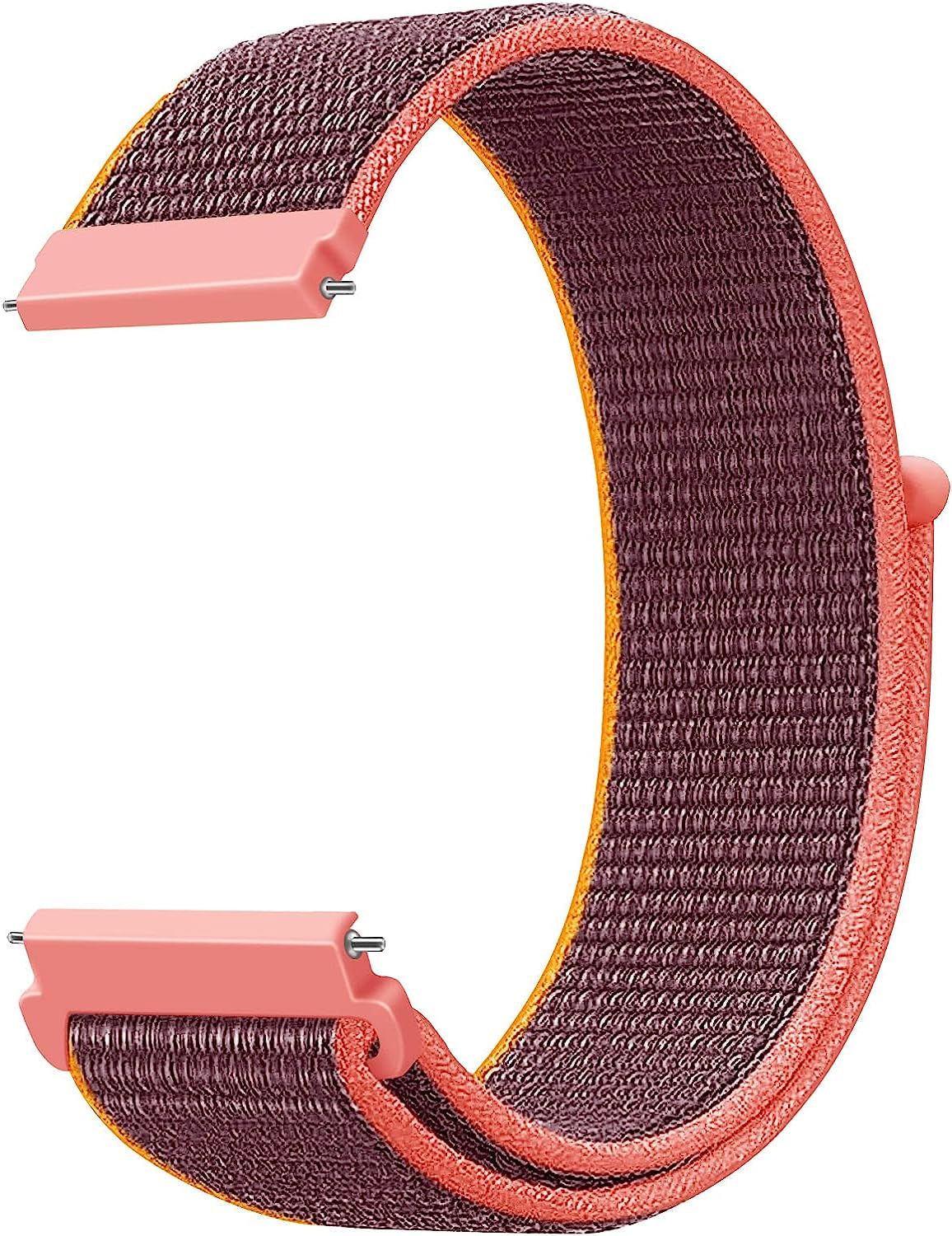 20Mm Quick Release Watch Band Nylon Strap for Samsung Galaxy Watch 5 4 3 40Mm 41Mm 42Mm 44Mm 45Mm 46Mm Nylon Breathable Sport Strap Wristband Replacement Bracelet for Amazfit Bip U Pro/Gts/Gts 2 3 4  DMVEIMAL Words plum  
