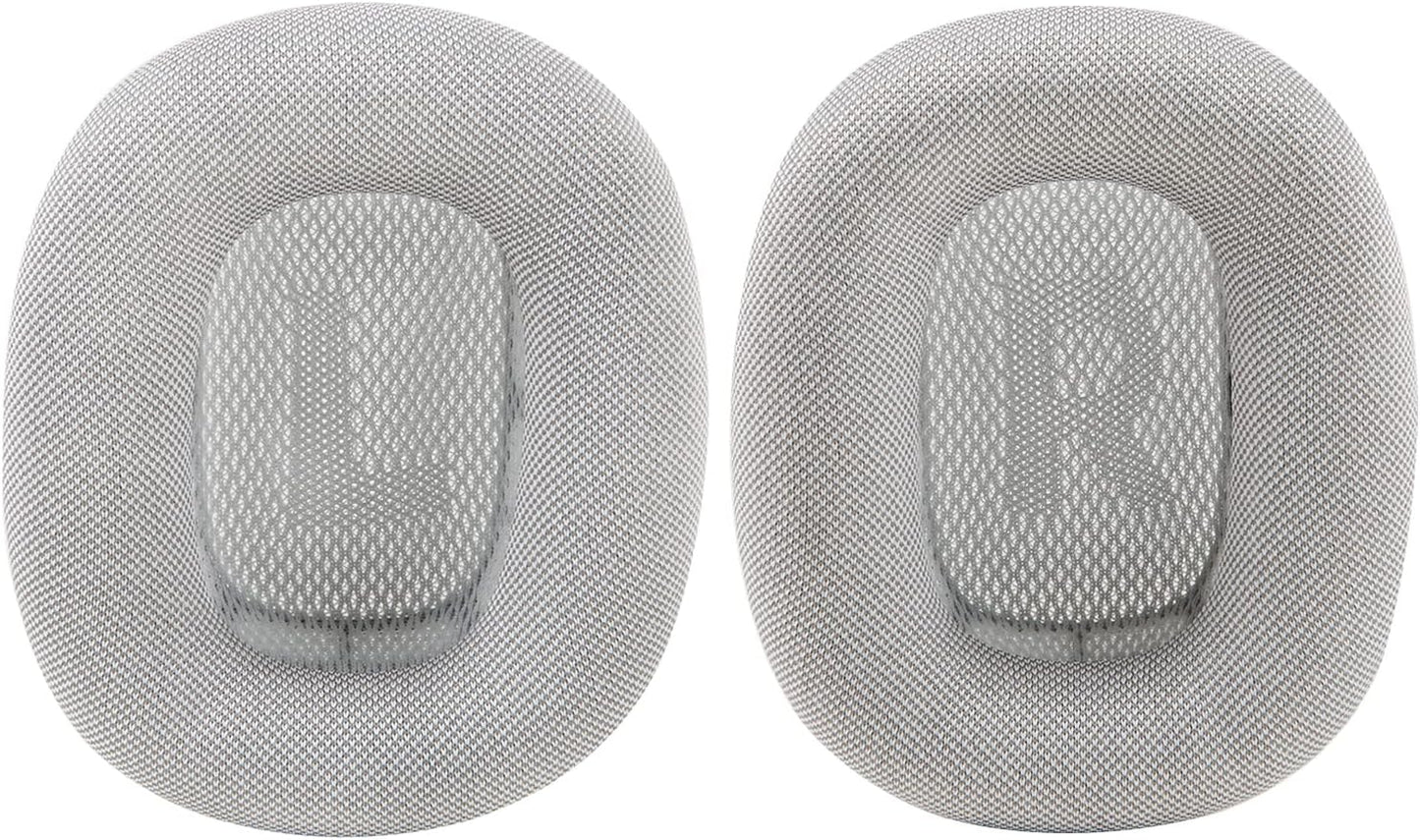 Earpads for Apple Airpods Max Earpad Replacement Sweat Proof Ear Cushions Airpods Max Ear Pad Earcups with Protein Leather, Memory Foam and Magnet Blue  Earrock Silvery Mesh Fabric& Inner Silica Gel 