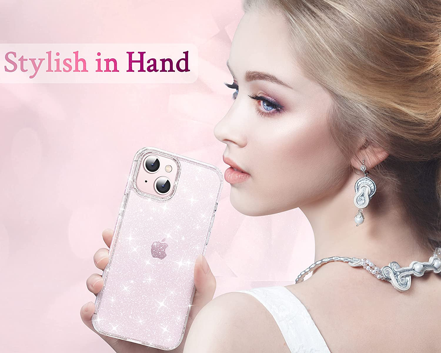 CASEKOO Crystal Clear for Iphone 14 Case & Iphone 13 Case, [Not Yellowing] [Military Grade Drop Protection] Shockproof Protective Phone Case 6.1 Inch 2022 Clear Glitter  CASEKOO   