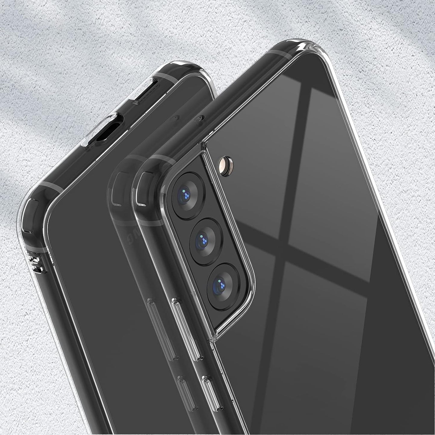 MATEPROX Compatible with Samsung Galaxy S22 plus Case, Clear Thin Slim Crystal Transparent Shockproof Bumper Cover for Samsung S 22+ 5G (2022)-Clear  MATEPROX   