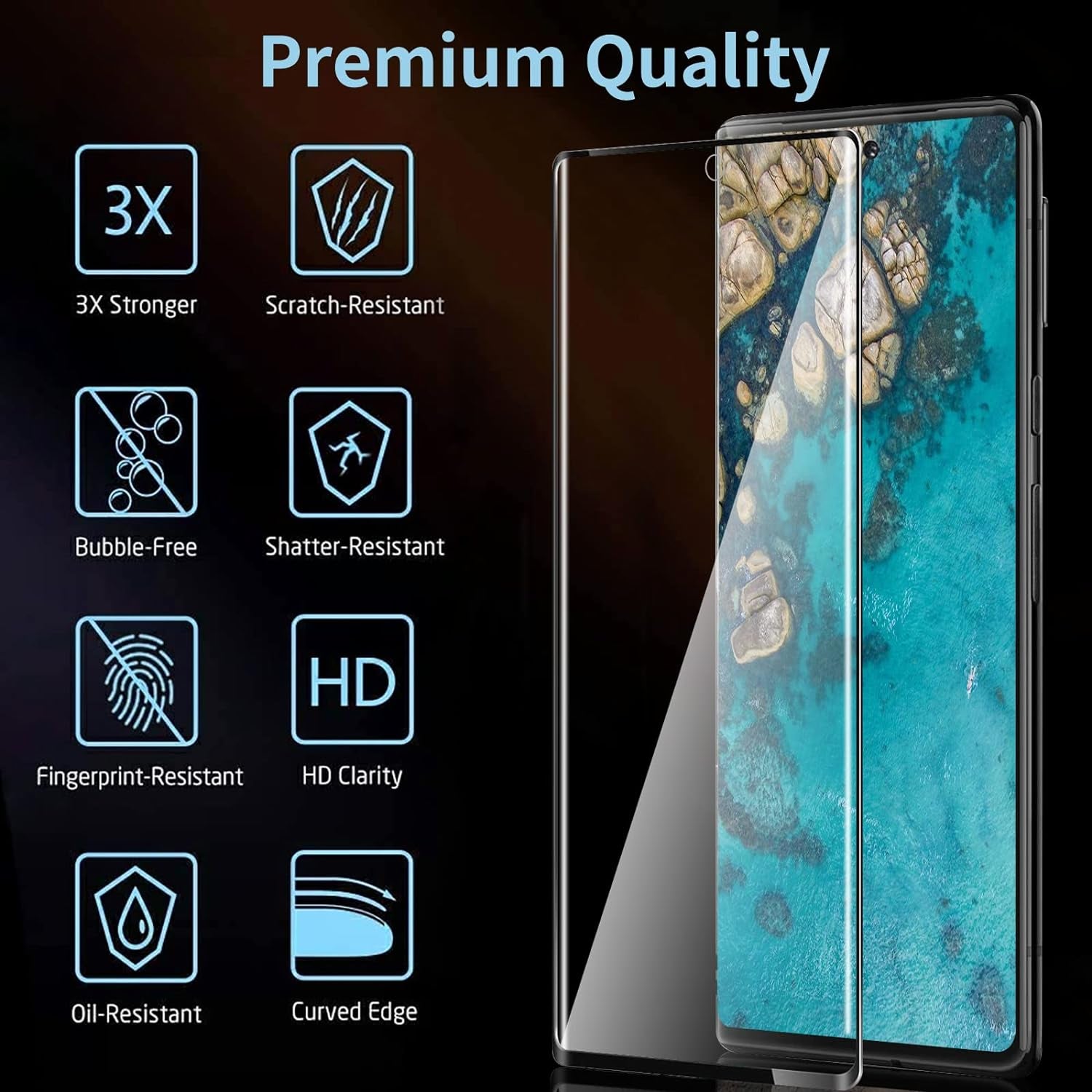 [2+2 Pack] Google Pixel 6 Pro Screen Protector, 9H Tempered Glass, Ultrasonic Fingerprint Support, 3D Curved,Hd Clear Scratch Resistant for Google Pixel 6 Pro 5G Glass Screen Protector  Arshek   