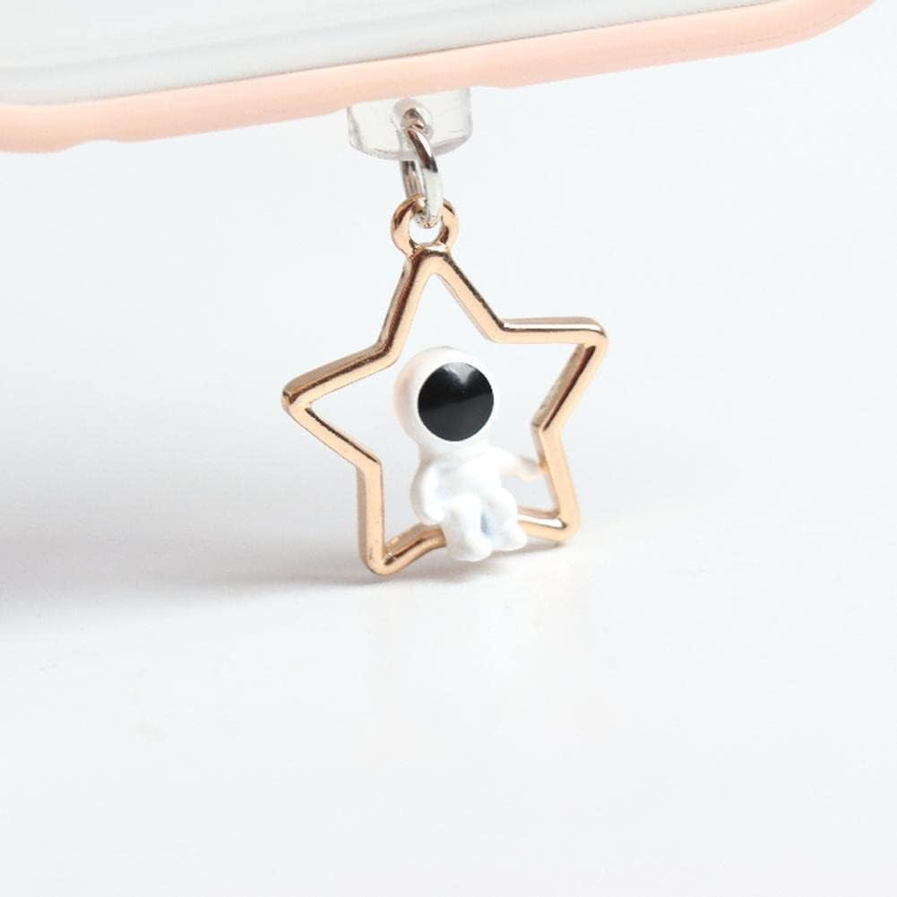 Pulunto Dust Plug Charm Cute Astronaut Earphone Jack Stopper Cap Pendant anti Dust Plug Kawaii USB Type-C Plug for Iphone Charge Port  pulunto   