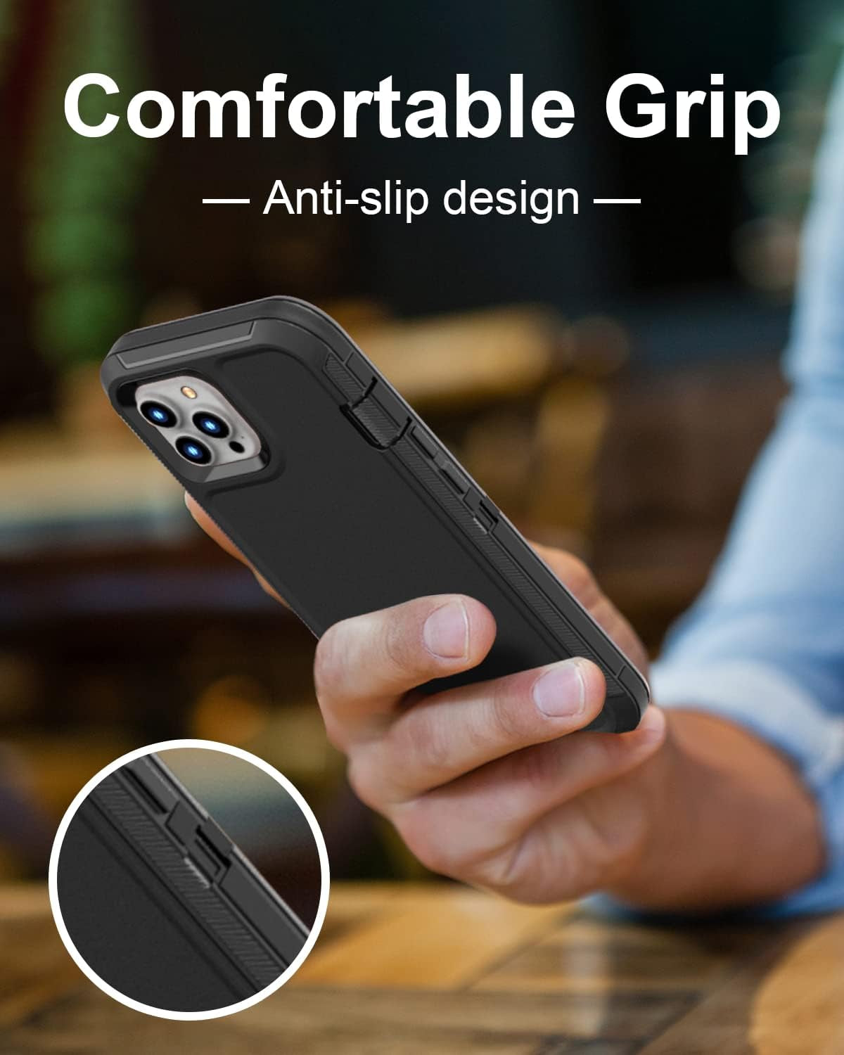 FEIYAR HOME Design for Iphone 11 Pro Max Case with 2 X Tempered Glass Screen Protector, Military Grade Full Body Drop Protective Shockproof Heavy Duty Case for Iphone 11 Pro Max 6.5 Inch (Black)  FEIYAR HOME   