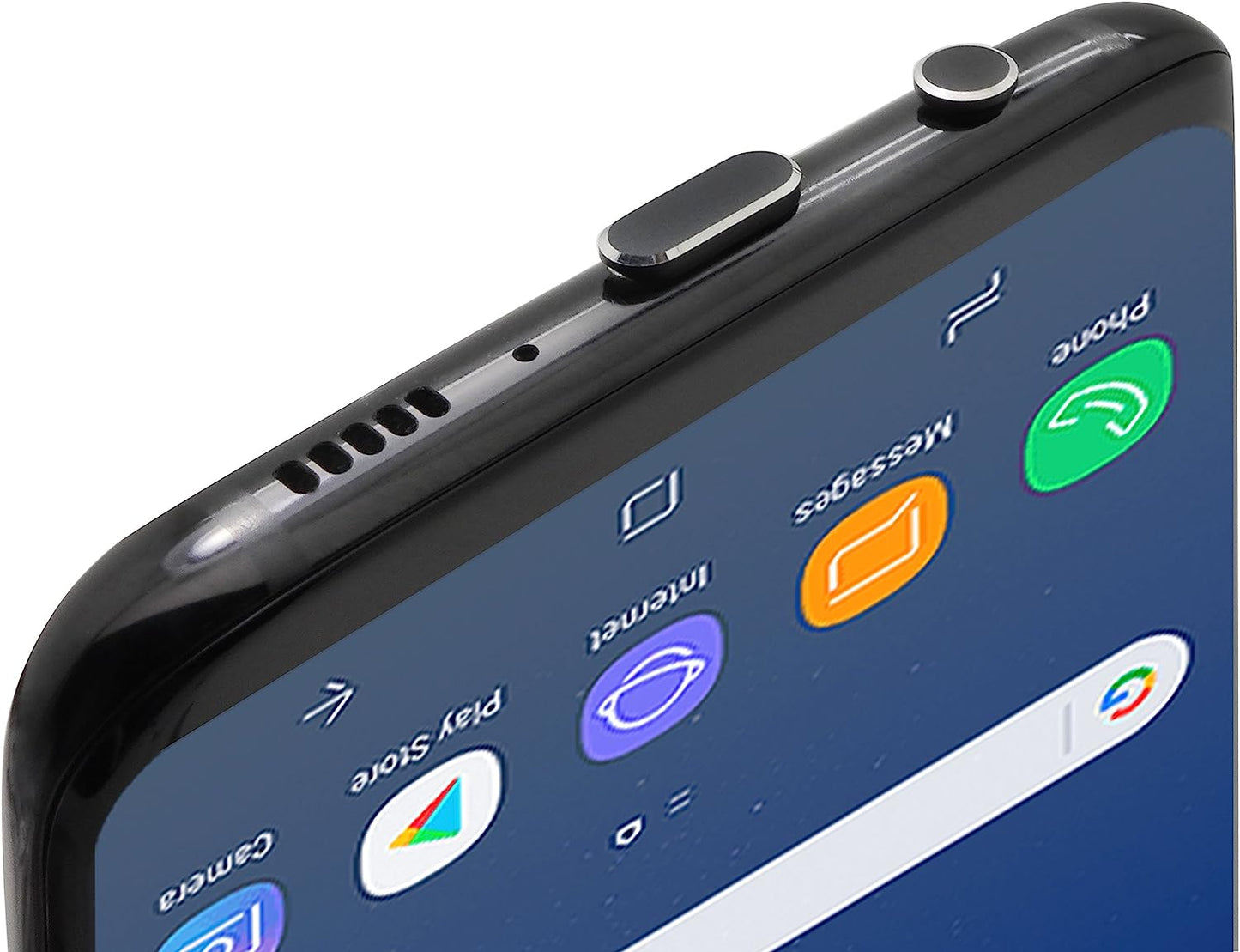 Portplugs USB C Set - Dust Plug Compatible with S20, Ultra, Plus, S10/S9/S8, Note, Any Type C Ports, Aluminum Finish, Includes Holders, SIM Card Removal & Brush (Black)  PortPlugs   