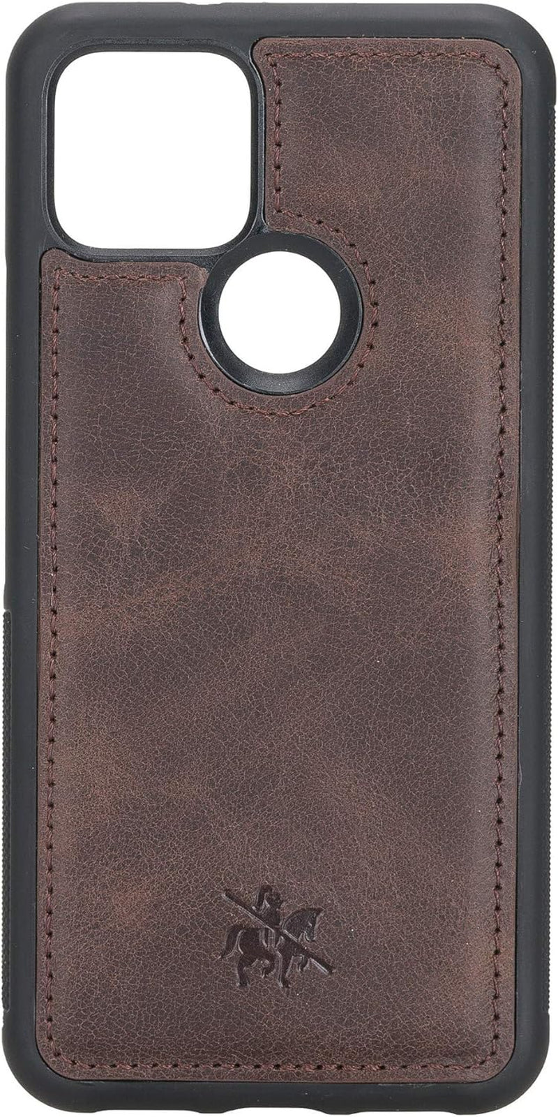 Venito Lucca Leather Case Compatible with Google Pixel 5 (6.0 Inch) – Extra Secure with Padded Back Cover (Antique Dark Blue)  Venito Coffee Brown  