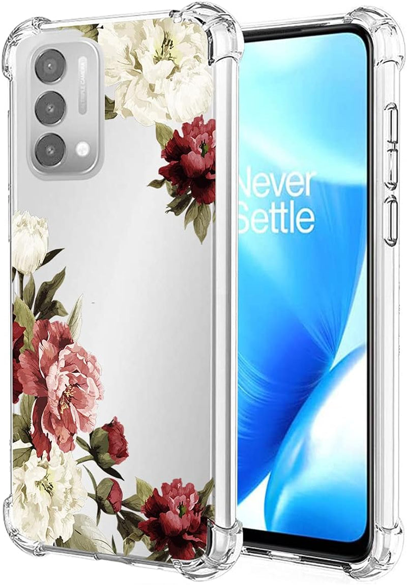 Zoeirc Case for Oneplus Nord N200 Case, Oneplus N200 5G Clear Case for Girls, Soft TPU 360 Full Body Shockproof Hybrid Bumper Crystal Clear Phone Case Cover for Oneplus Nord N200 5G (Floral Prints)  Zoeirc Blossom Flower  