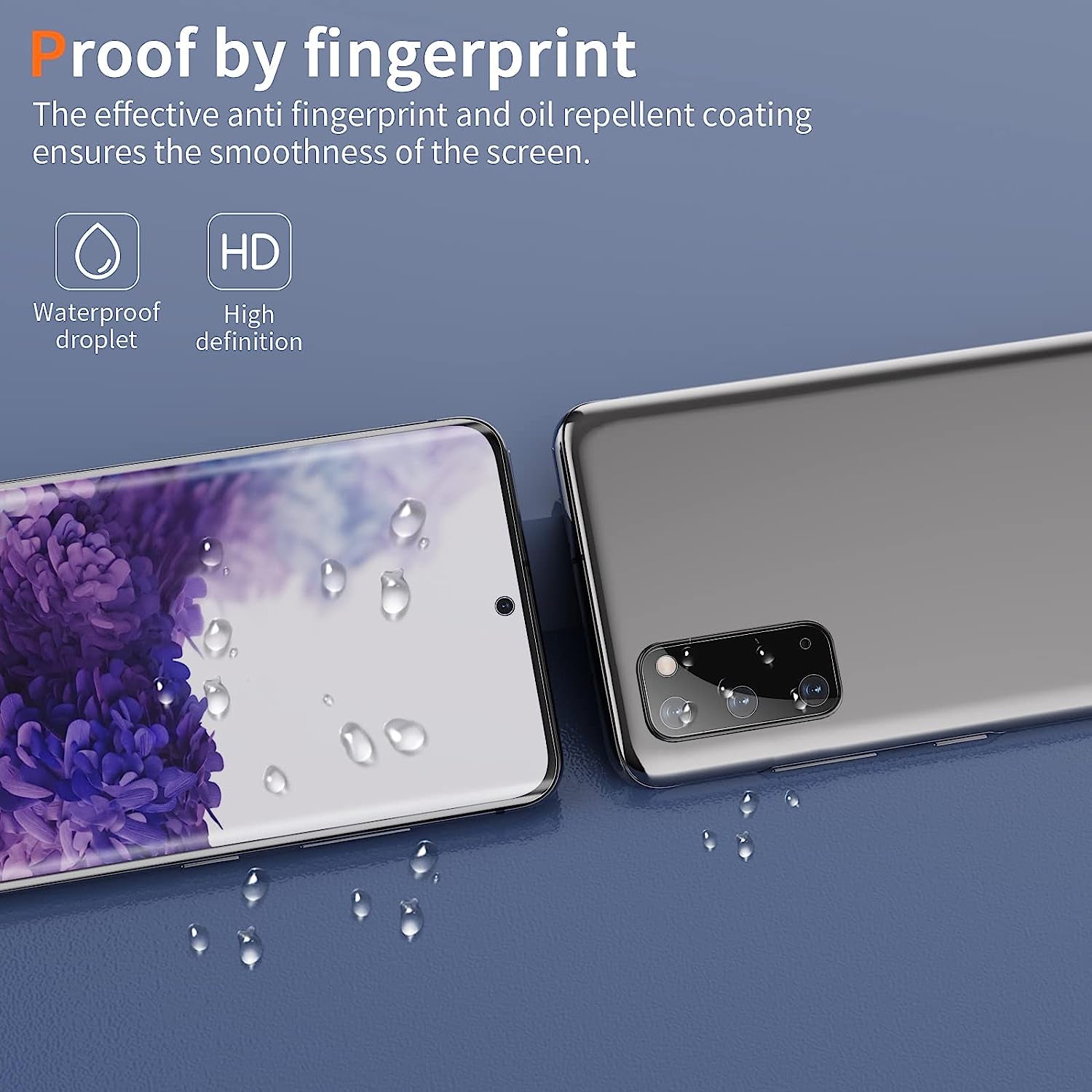 Cnarery [2+2 Pack] TPU Screen Protector for Samsung Galaxy S20, 2 Pack Flexible TPU Screen Protector with 2 Pack Camera Lens Protector, 3D Curved Full Coverage Bubble Free  Cnarery   