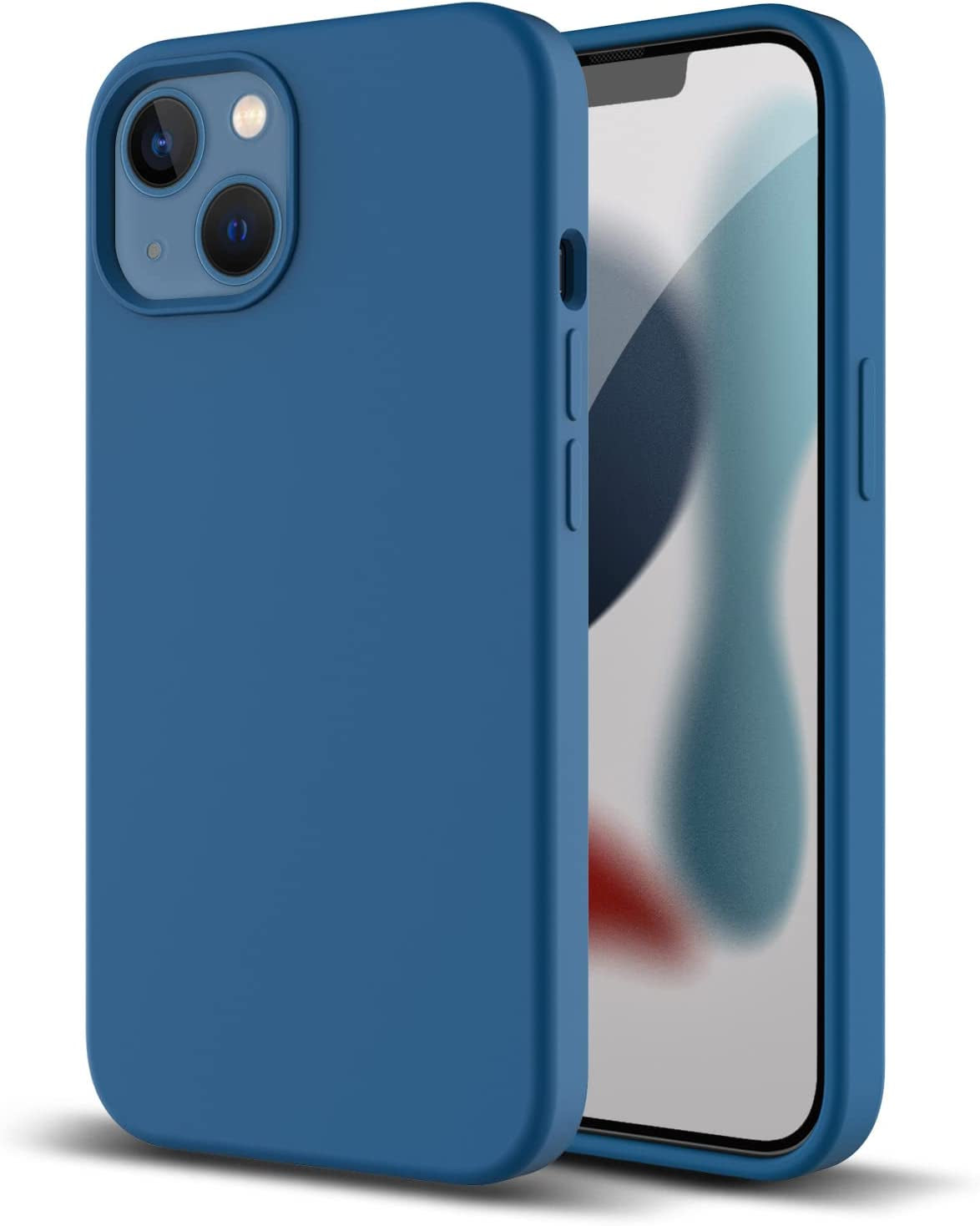 ZUSLAB Real Silicone Case Compatible with Apple Iphone 13 Mini Case 5.4 Inch (2021), Liquid Silicone Anti-Scratch Gel Rubber Shockproof Cover Drop Full Protection Case- Purple  ZUSLAB Cobalt Blue  