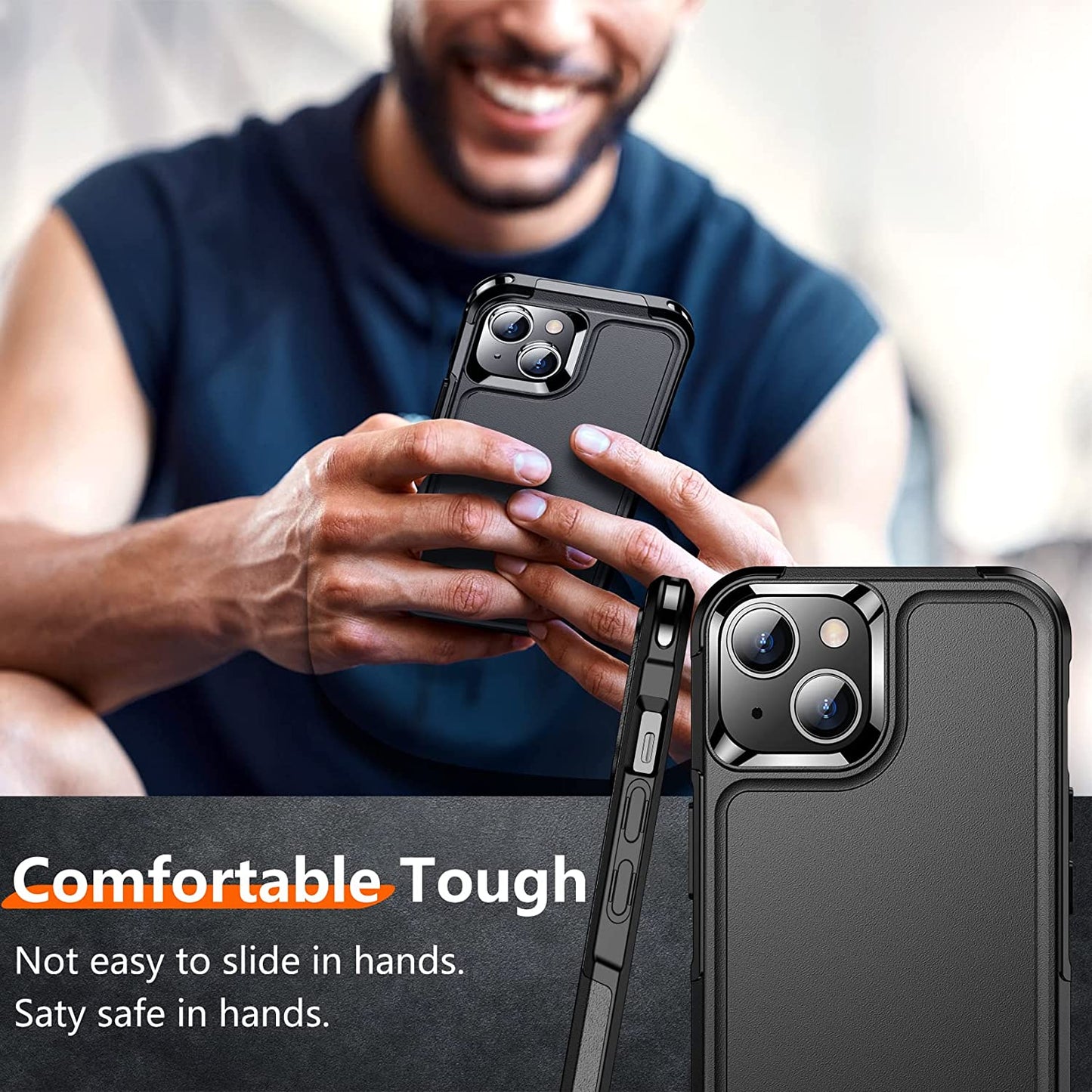 Red2Fire Magnetic for Iphone 14 plus Case [Compatible with Magsafe][Military Grade Drop Protection][Glass Screen Protector+Camera Lens Protector] Heavy Duty Shockproof Phone Case 6.7"-Black  Red2Fire   