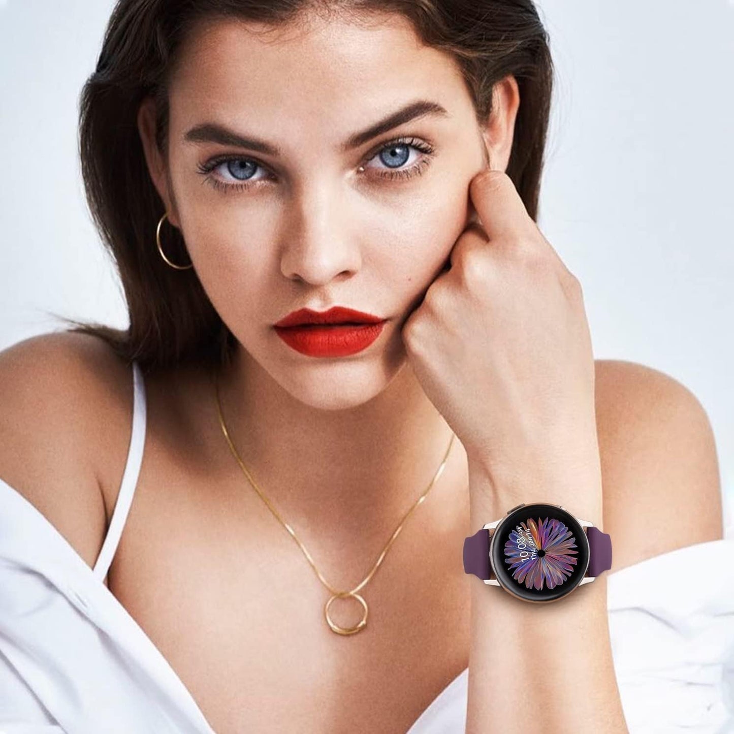 Wanme Slim Bands for Garmin Venu 2 plus / Venu Sq / Venu / Vivoactive 3 Watch Band Women Men, 3 Pack Soft Silicone Replacement Wristband Sport Strap for Garmin Vivomove Sport, Vivoactive 3 Music, Forerunner 645 / 245 Music Smart Watch  Wanme   