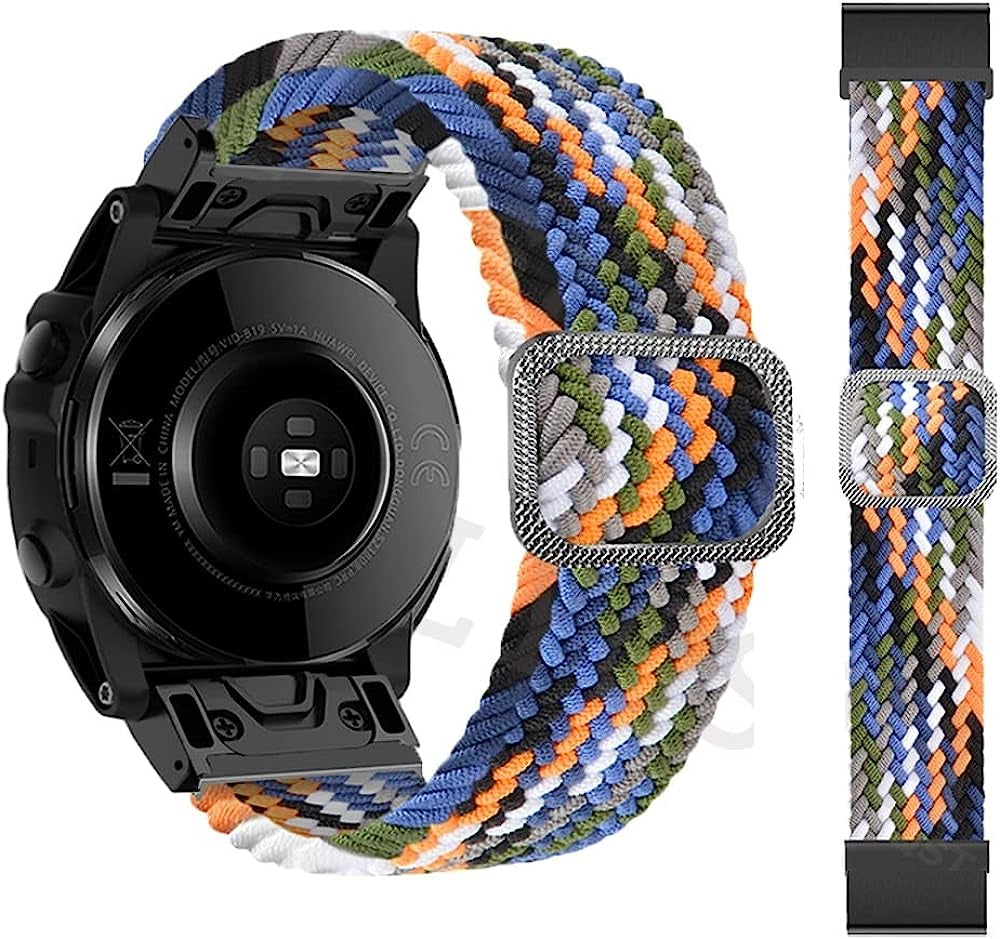 RAYESS 22Mm 26Mm Quick Fit Watchband for Garmin Fenix 6X 6X Pro 5X 3 Loop Nylon Wrist Band/Garmin Fenix 6 6 Pro 5 plus Fenix 7X Fenix 7  RAYESS Q 22mm Fenix 6 6Pro 