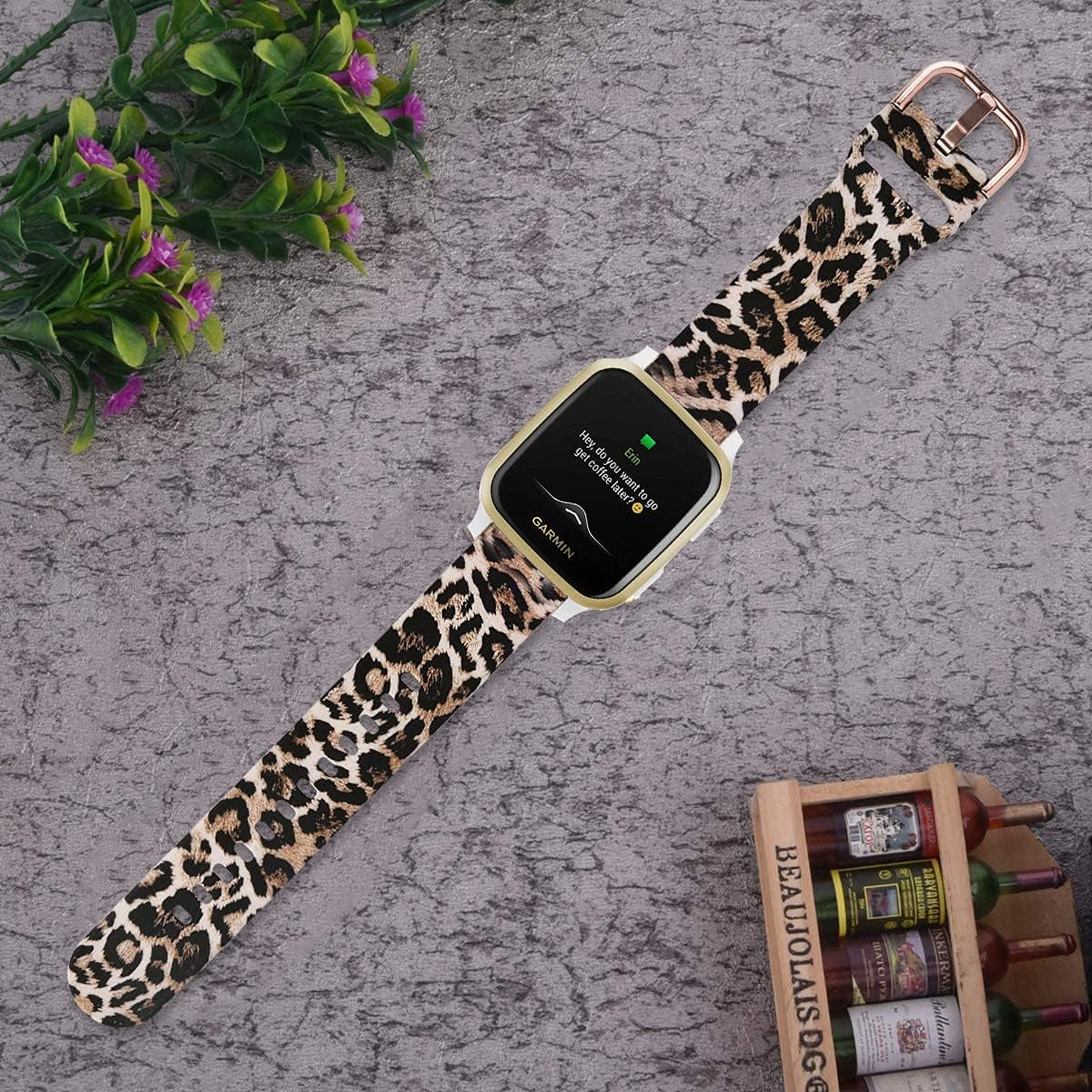 Vicrior Bands Compatible with Garmin Venu/Venu SQ/SQ 2 Smart Watch, Quick Release Soft Silicone Fadeless Pattern Printed Floral Replacement Band for Garmin Venu Sq Music  ViCRiOR   