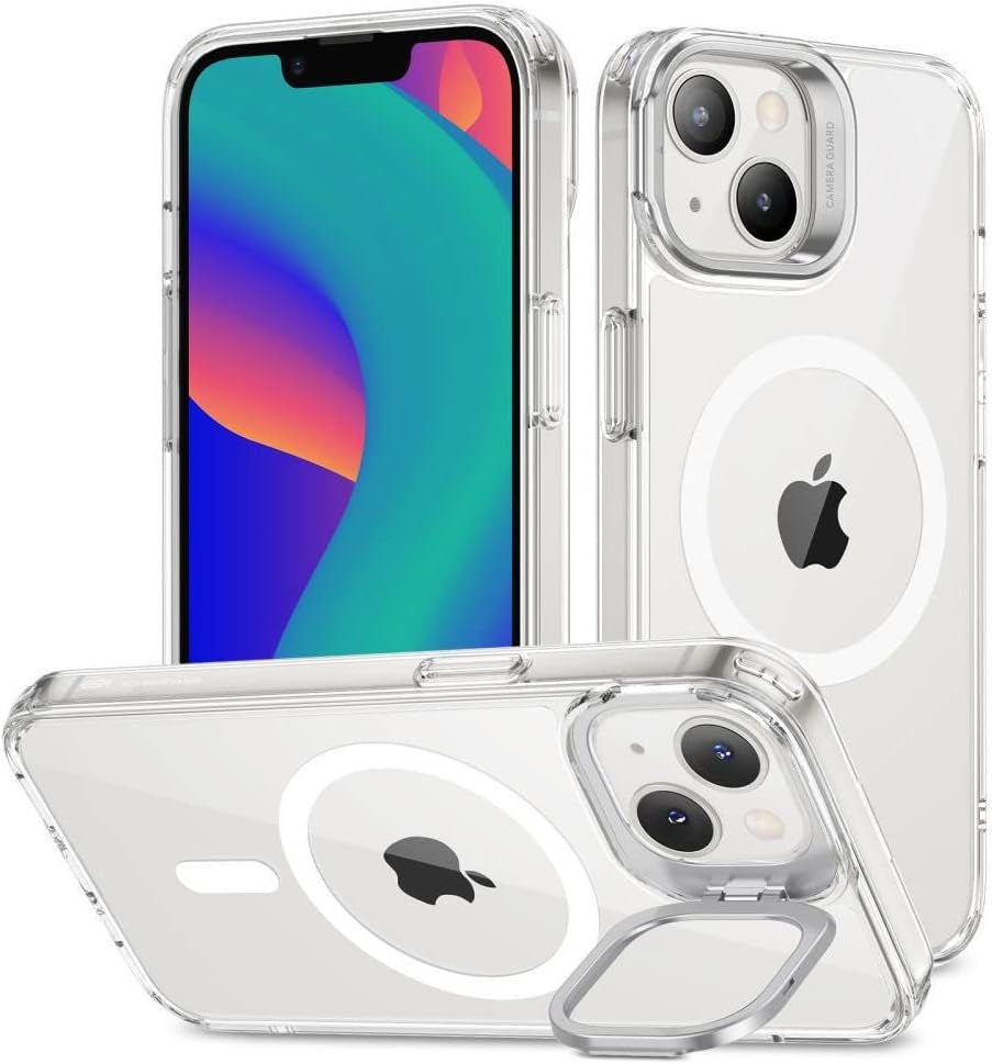 ESR Classic Stand Case with Halolock, Compatible with Iphone 14 Plus, Magsafe Compatible Case with Stand, Military Grade Protection, Built-In Camera Ring Stand, Scratch Resistant Back, Clear  ESR   
