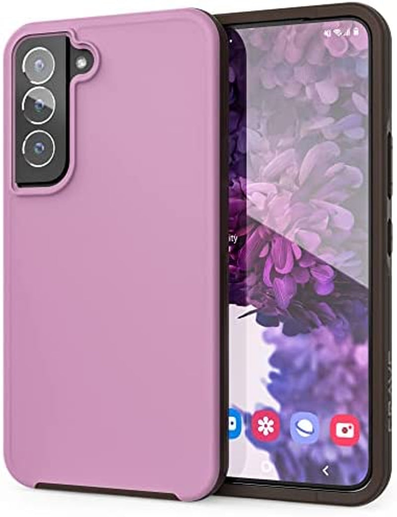 Crave Slim Guard for Galaxy S22 Case, Shockproof Case for Samsung Galaxy S22, S22 5G (6.1 Inch) - Blush  Crave Lilac  