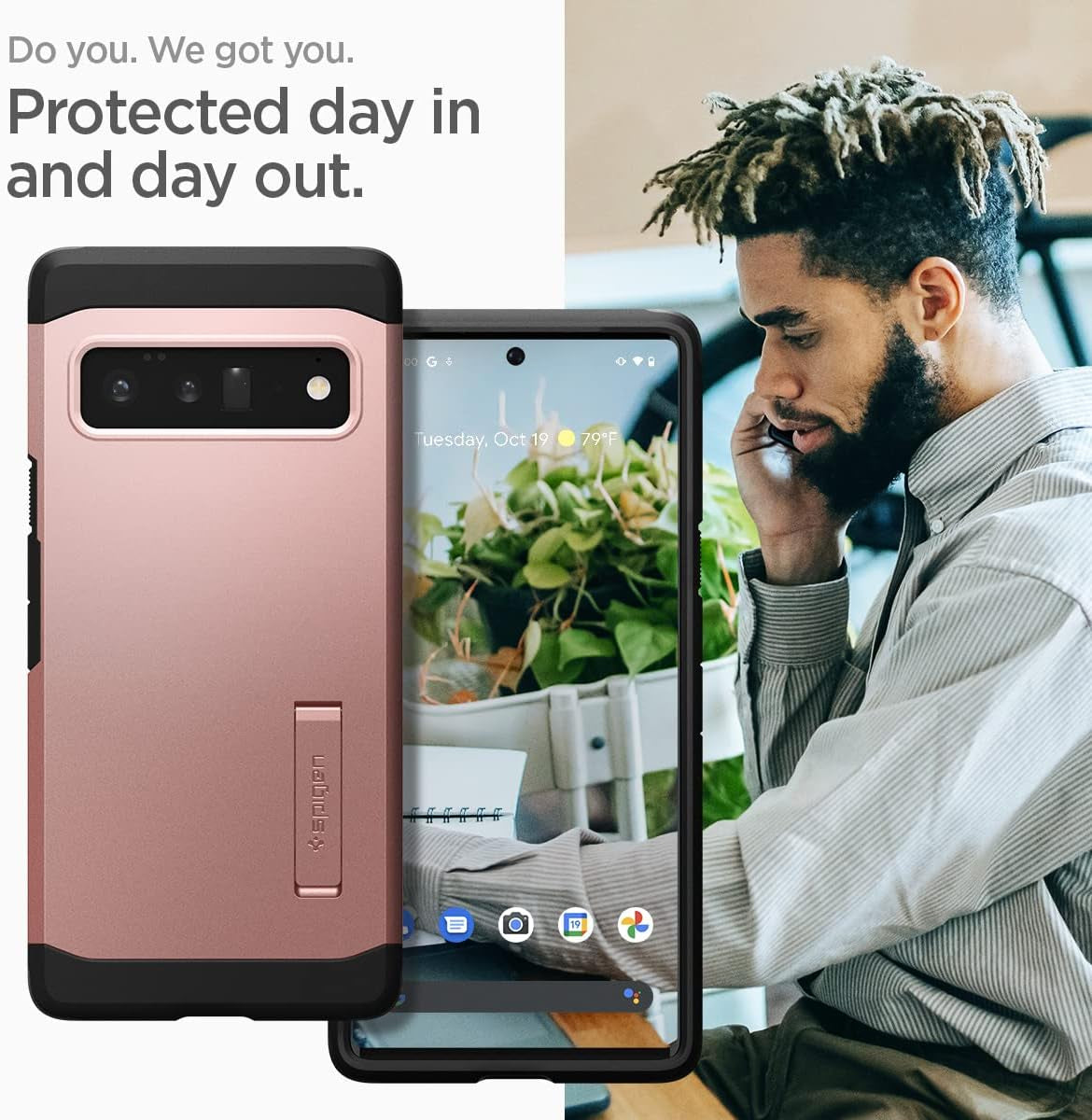 Spigen Tough Armor [Extreme Protection Tech] Designed for Google Pixel 6 Pro Case (2021) - Rose Gold  Spigen   