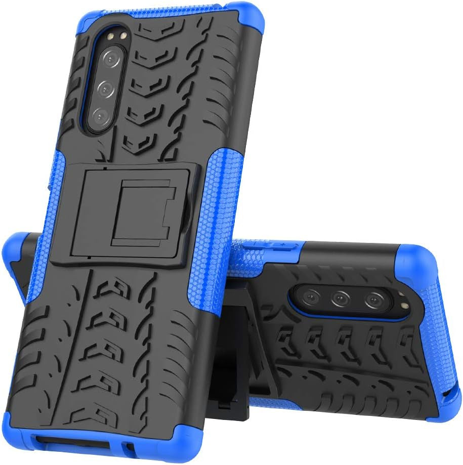 Jielangxin Keji Case for Sony Xperia 5 Case Cover,Case for Sony Xperia 5 J8210 J8270 J9210 Case Shockproof Mobile Phone Case Stand Blue  Jielangxin Keji   